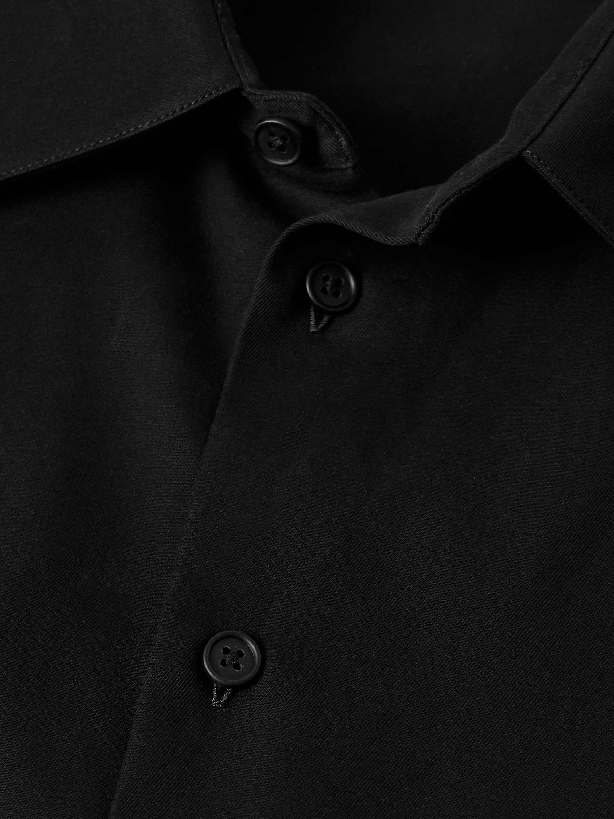Lukre Oversized Cotton and Cashmere-Blend Twill Shirt view