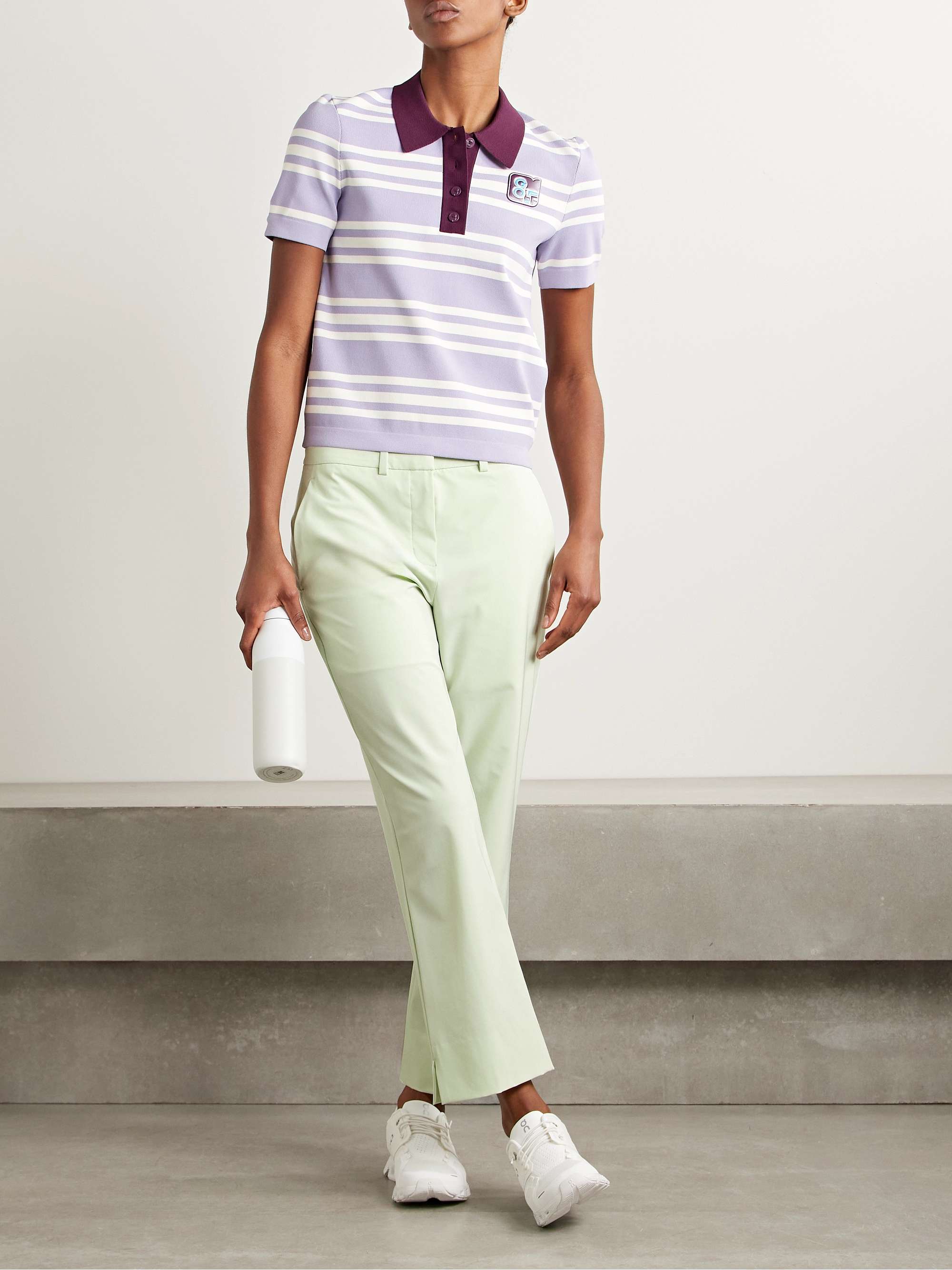 Cropped tech-twill straight-leg golf pants view
