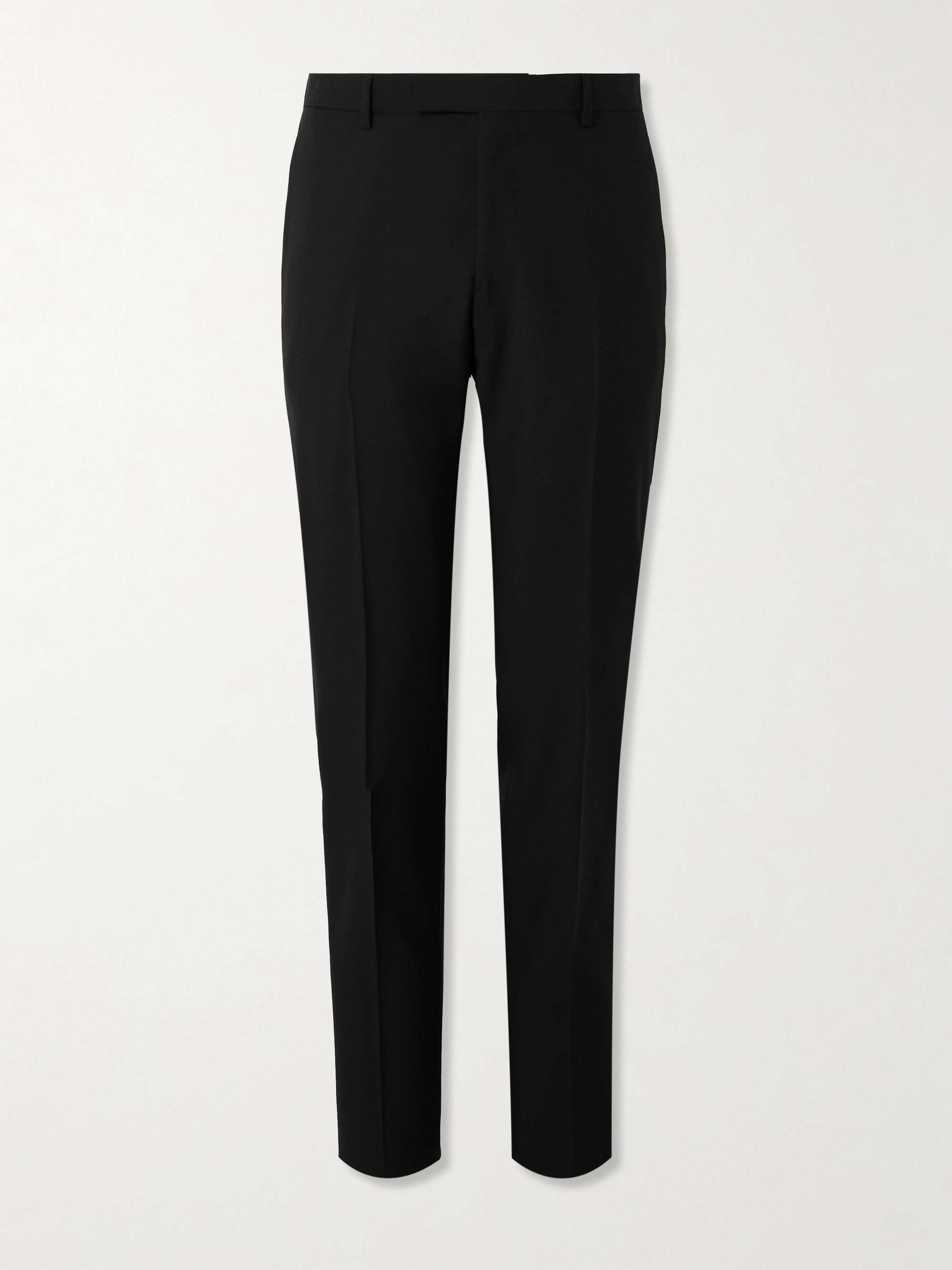 Tapered Wool and Mohair-Blend Tuxedo Trousers view