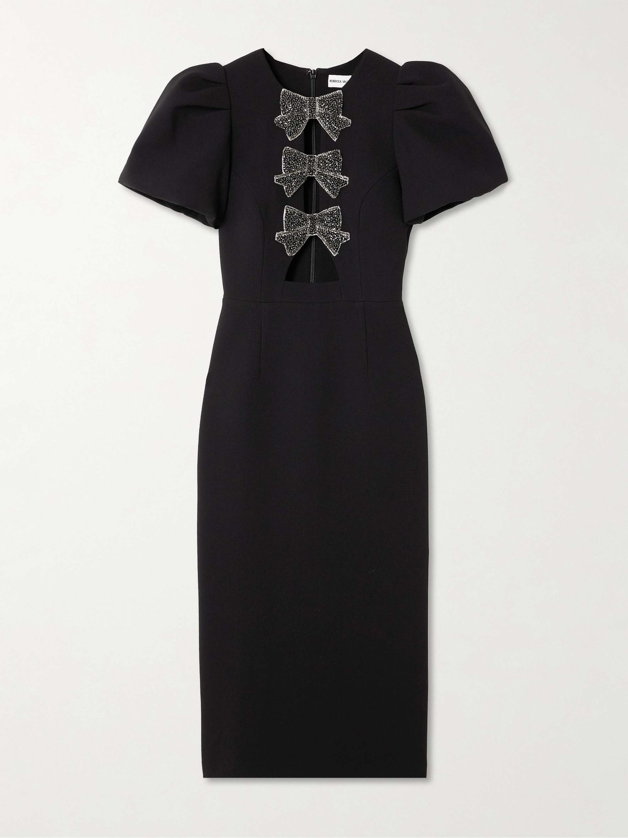 Eliana cutout embellished cady midi dress view