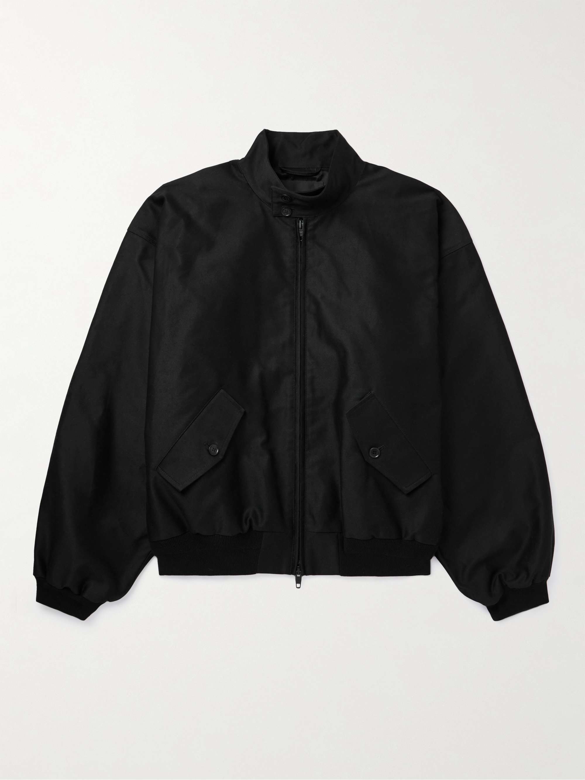 Oversized Cotton-Shell Harrington Jacket view