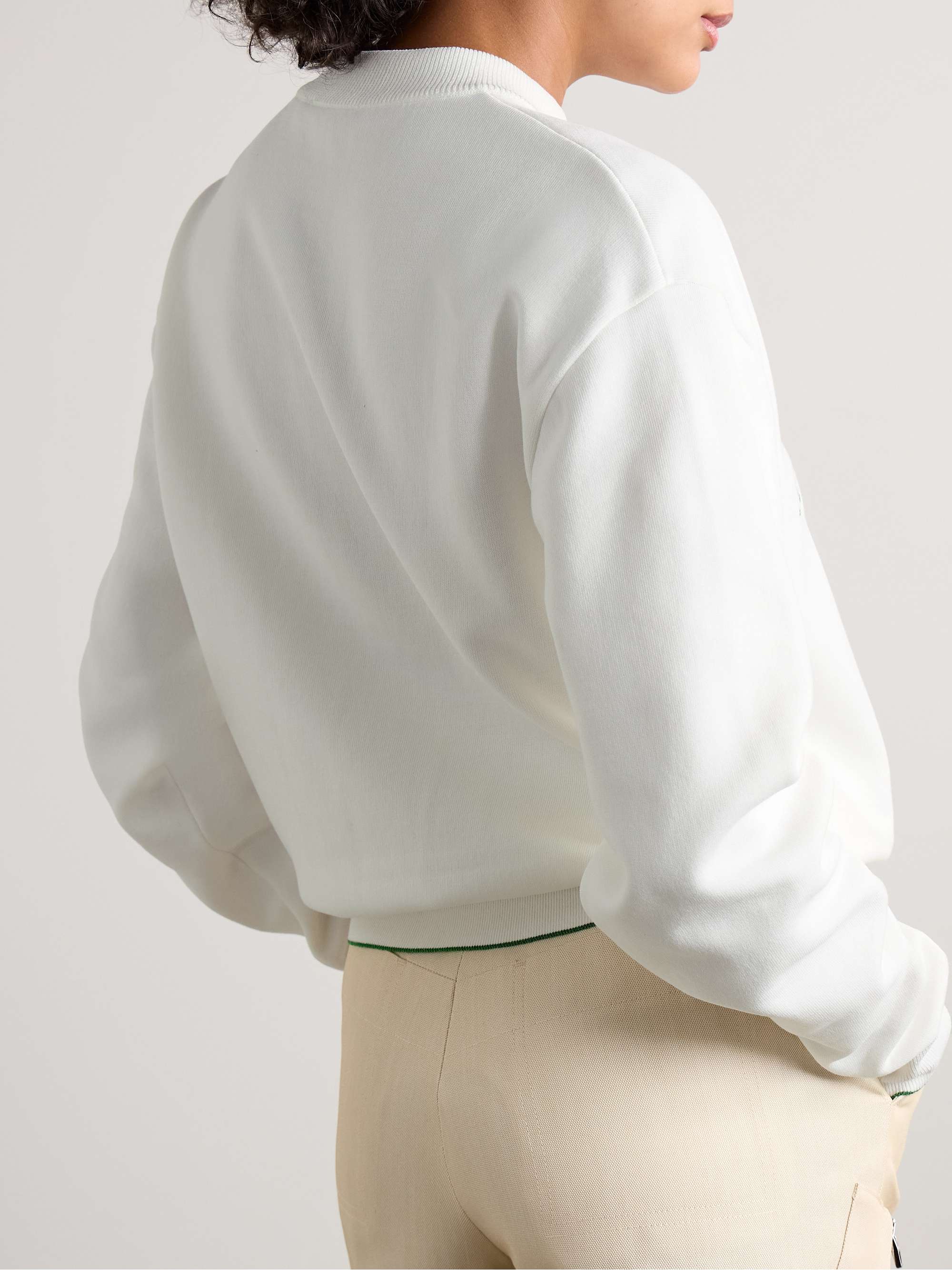 Venice embroidered cotton-blend jersey sweatshirt view