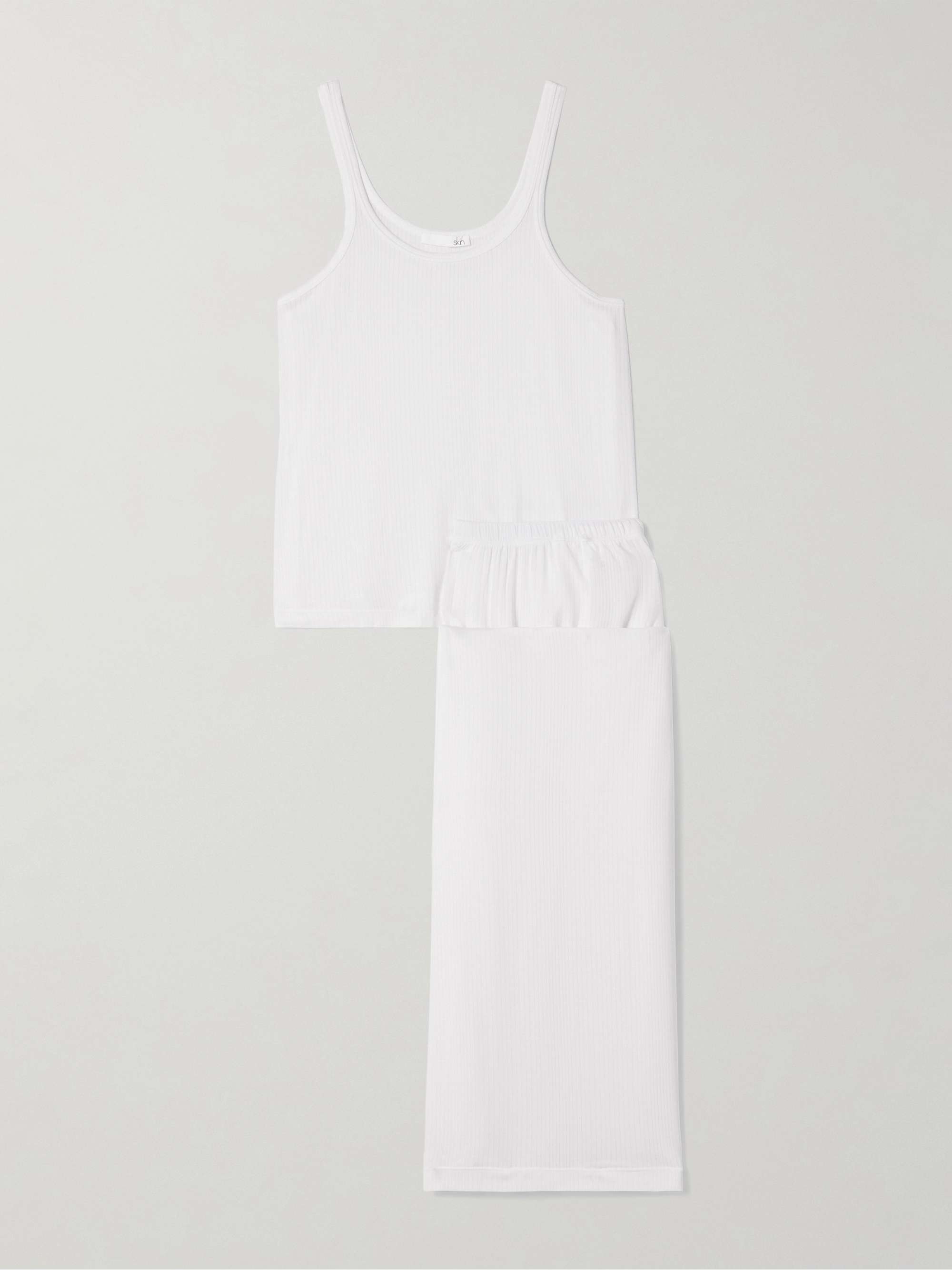 Dreamy ribbed stretch-TENCEL™ Modal jersey pajama set view