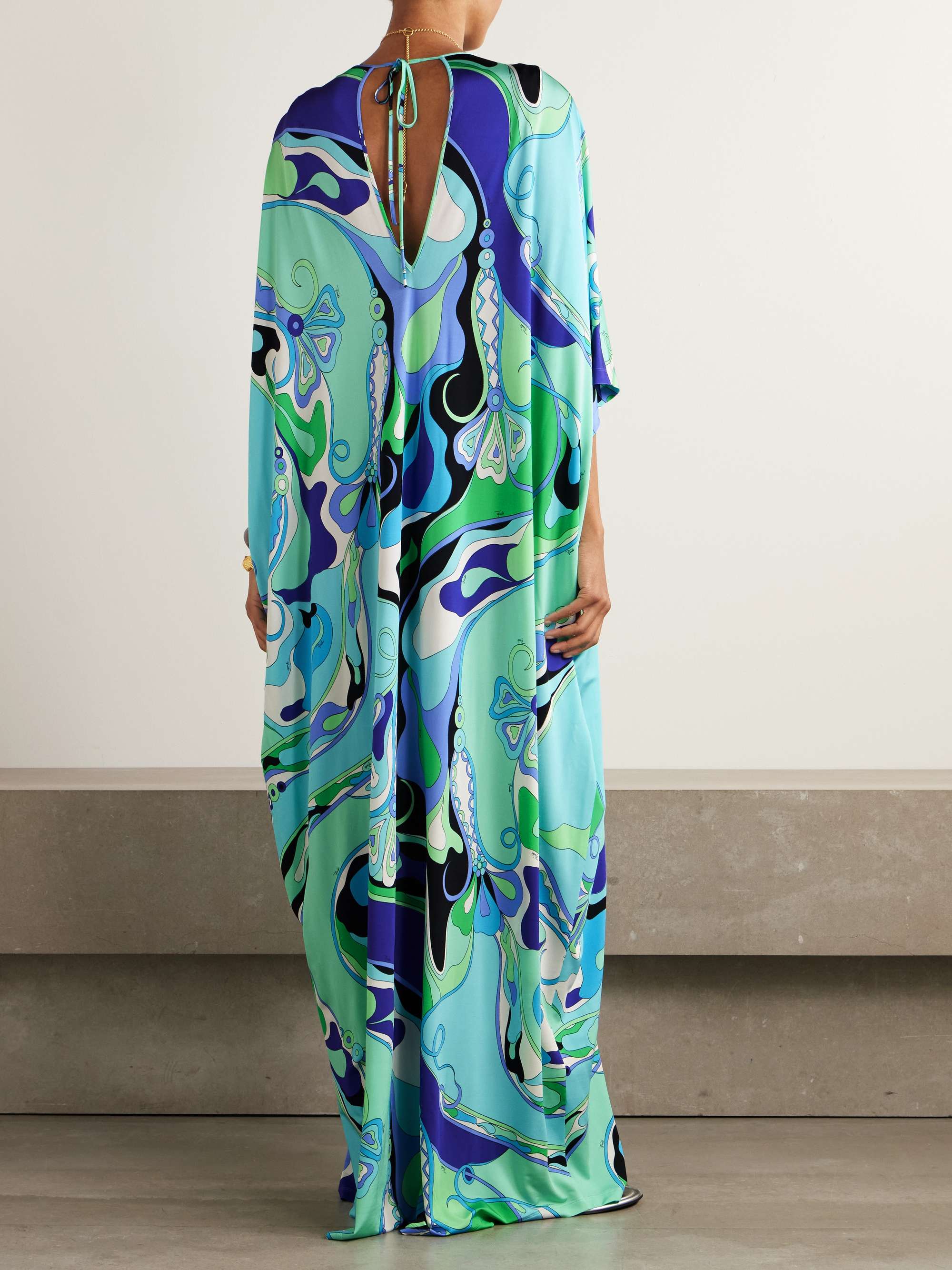 Printed jersey kaftan view