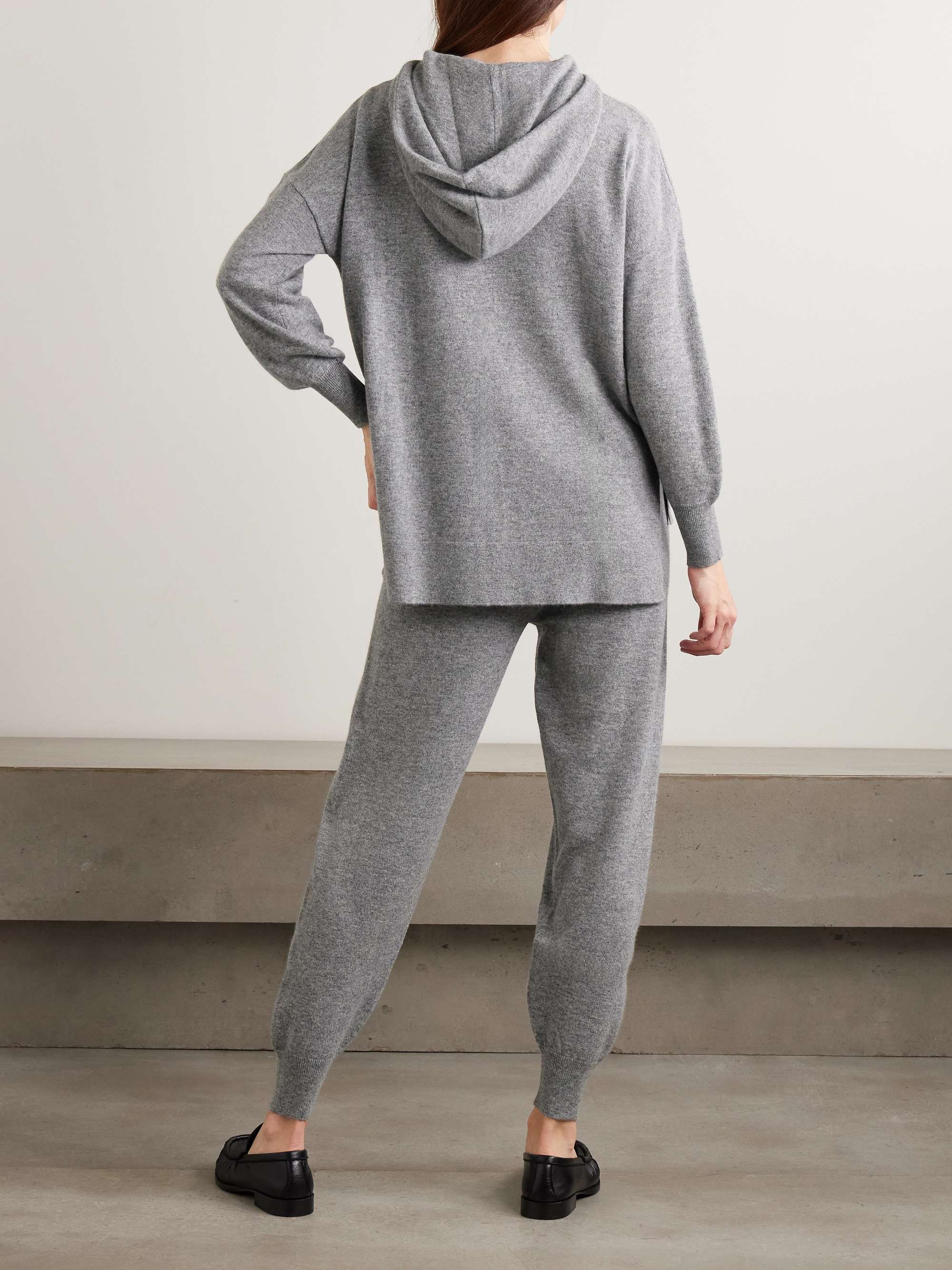 Cashmere hoodie and track pants set view
