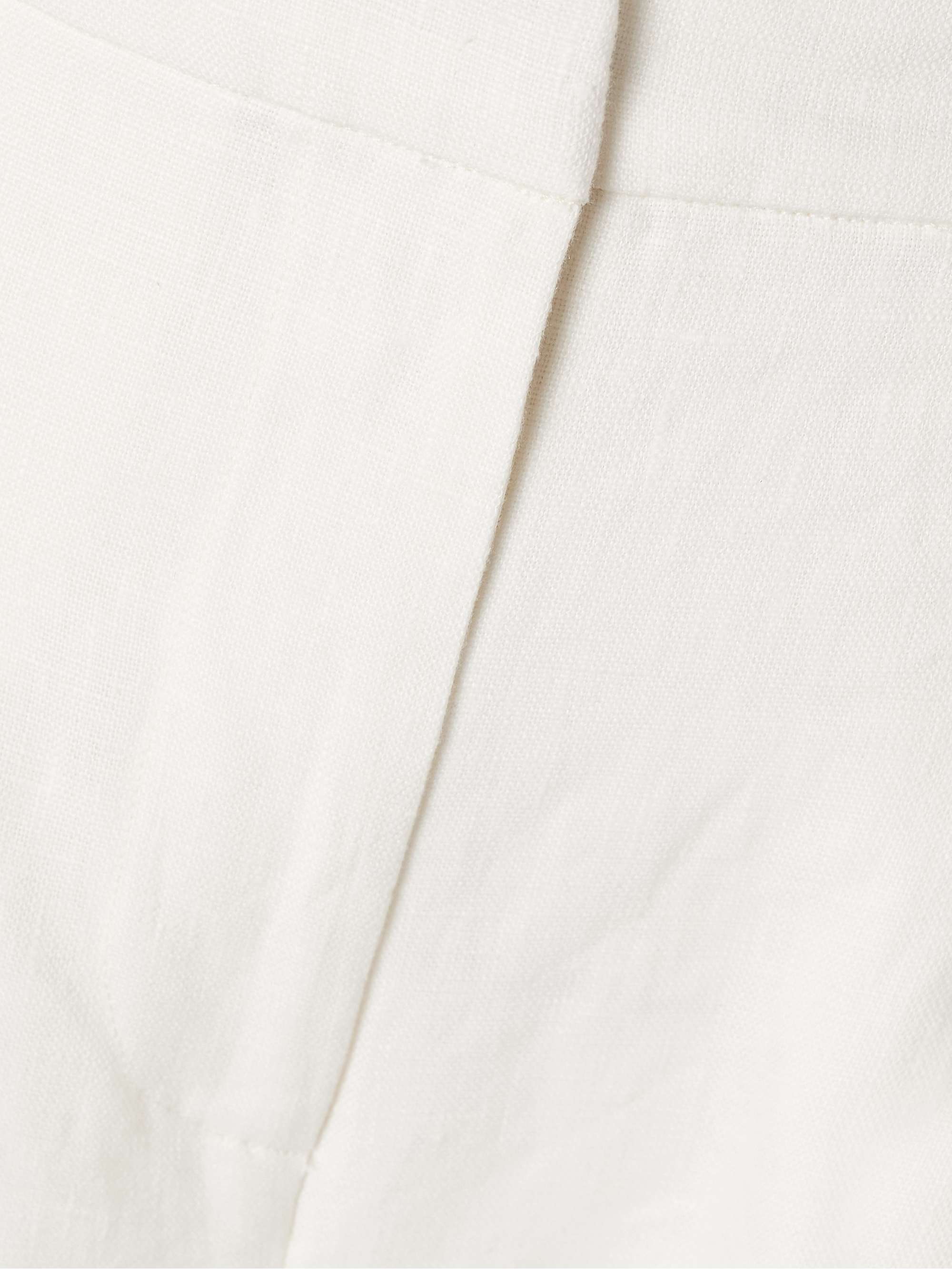 Clove pleated linen wide-leg pants view