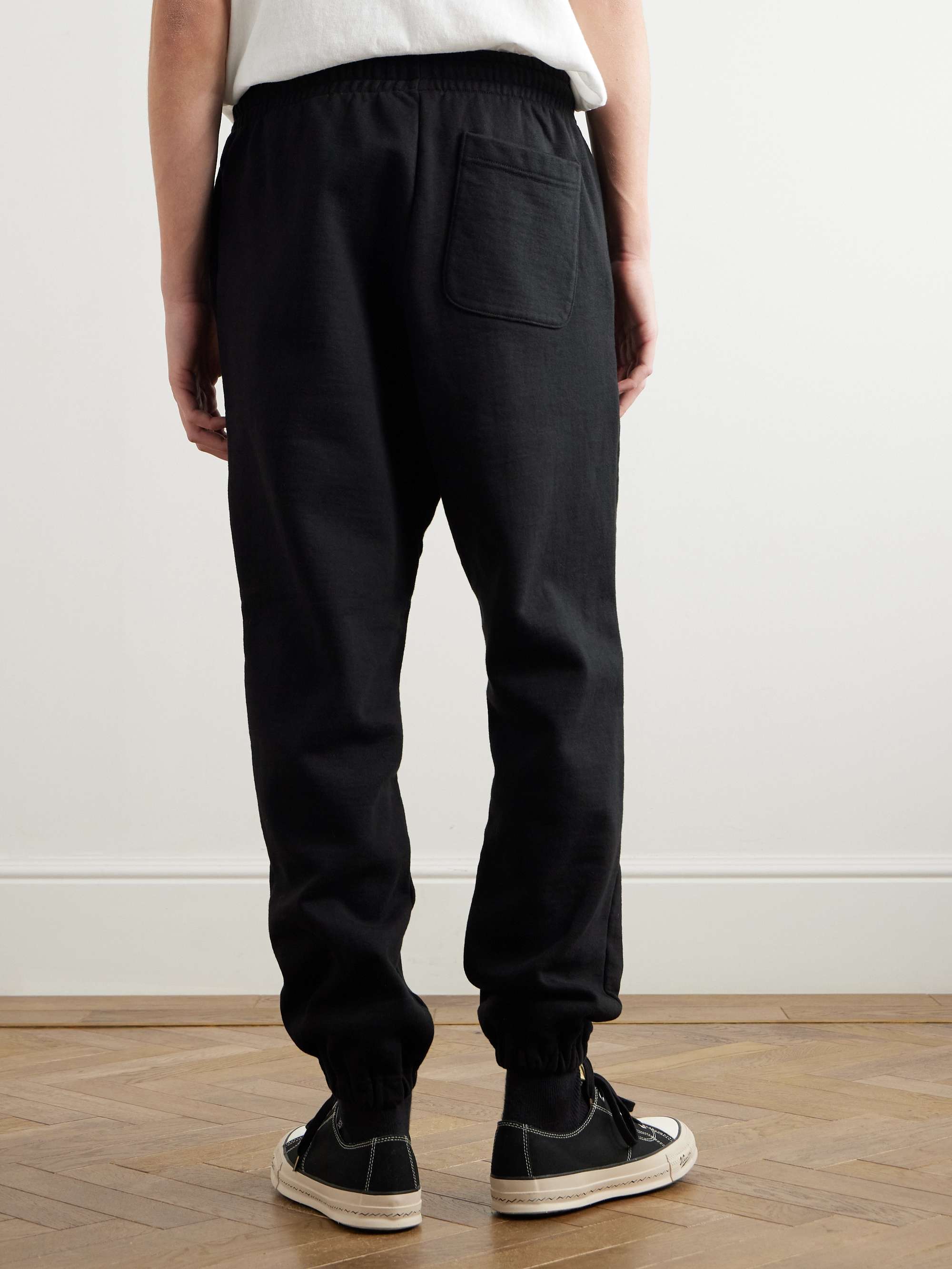 Tapered Logo-Print Cotton-Blend Jersey Sweatpants view