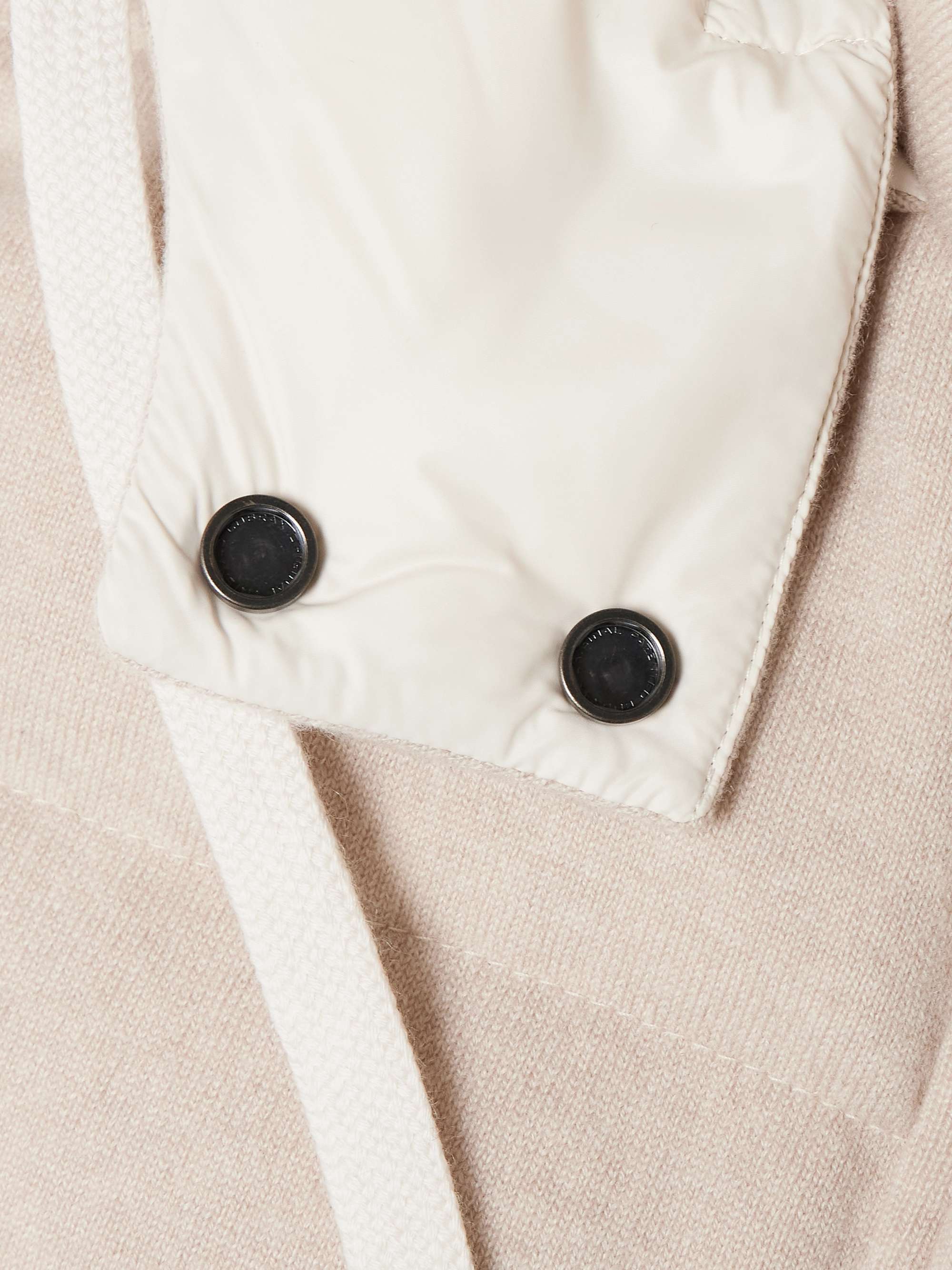 Reversible hooded quilted cashmere and shell vest view