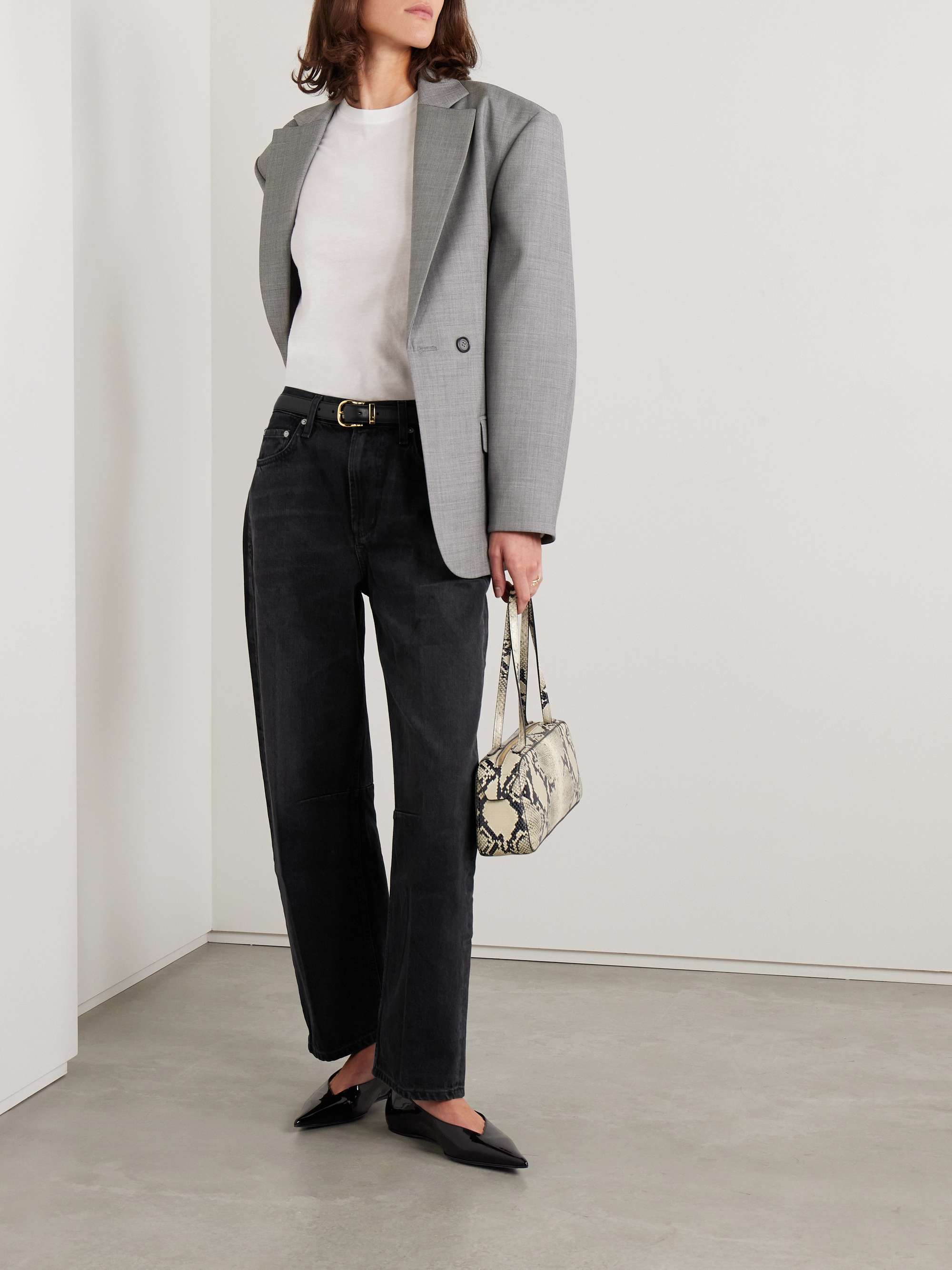 Miro mid-rise barrel-leg jeans view