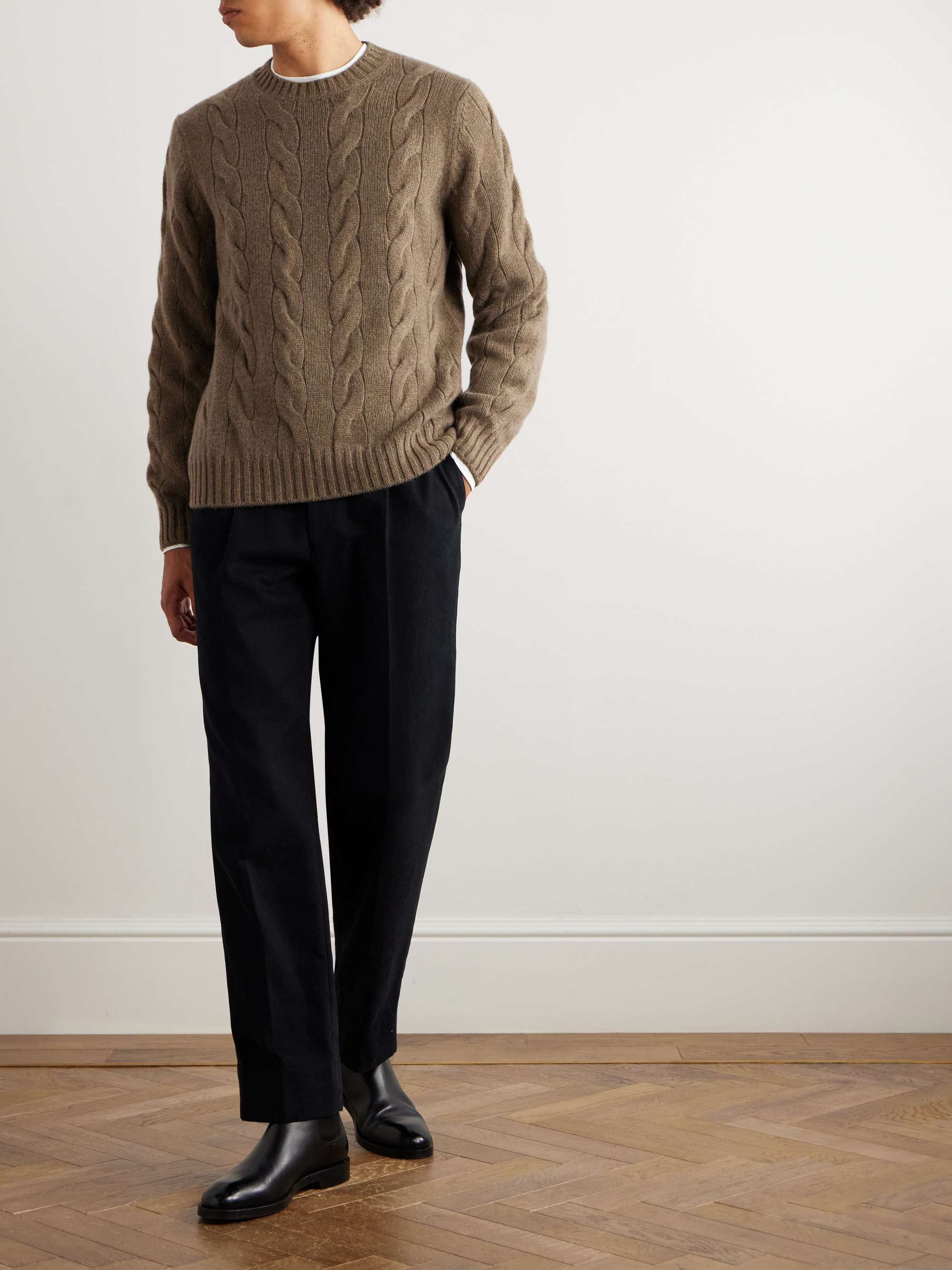 Napier Cable-Knit Baby Cashmere Sweater view