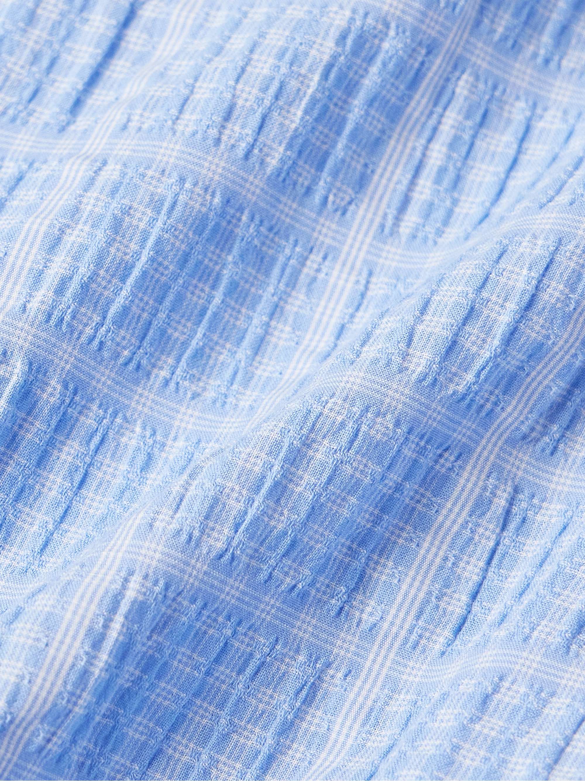 Executive Checked Cotton-Seersucker Shirt view