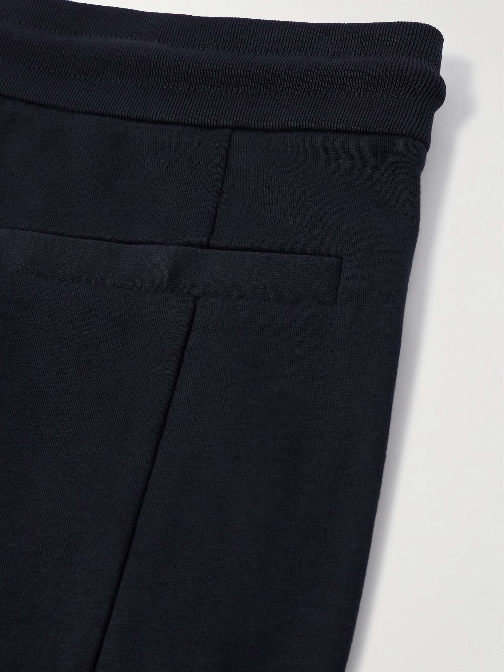 Logo-Appliquéd Webbing-Trimmed Cotton-Blend Jersey Sweatpants view
