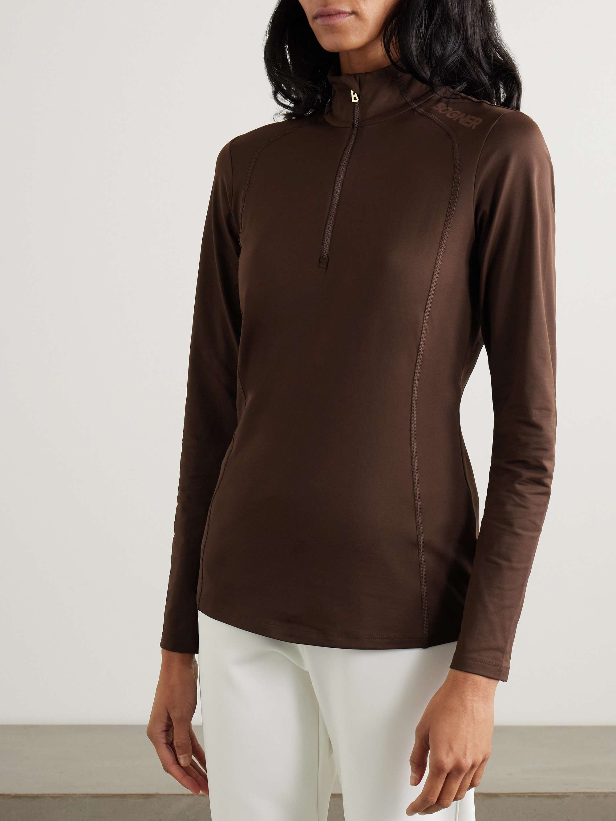 Medita stretch-jersey turtleneck top view