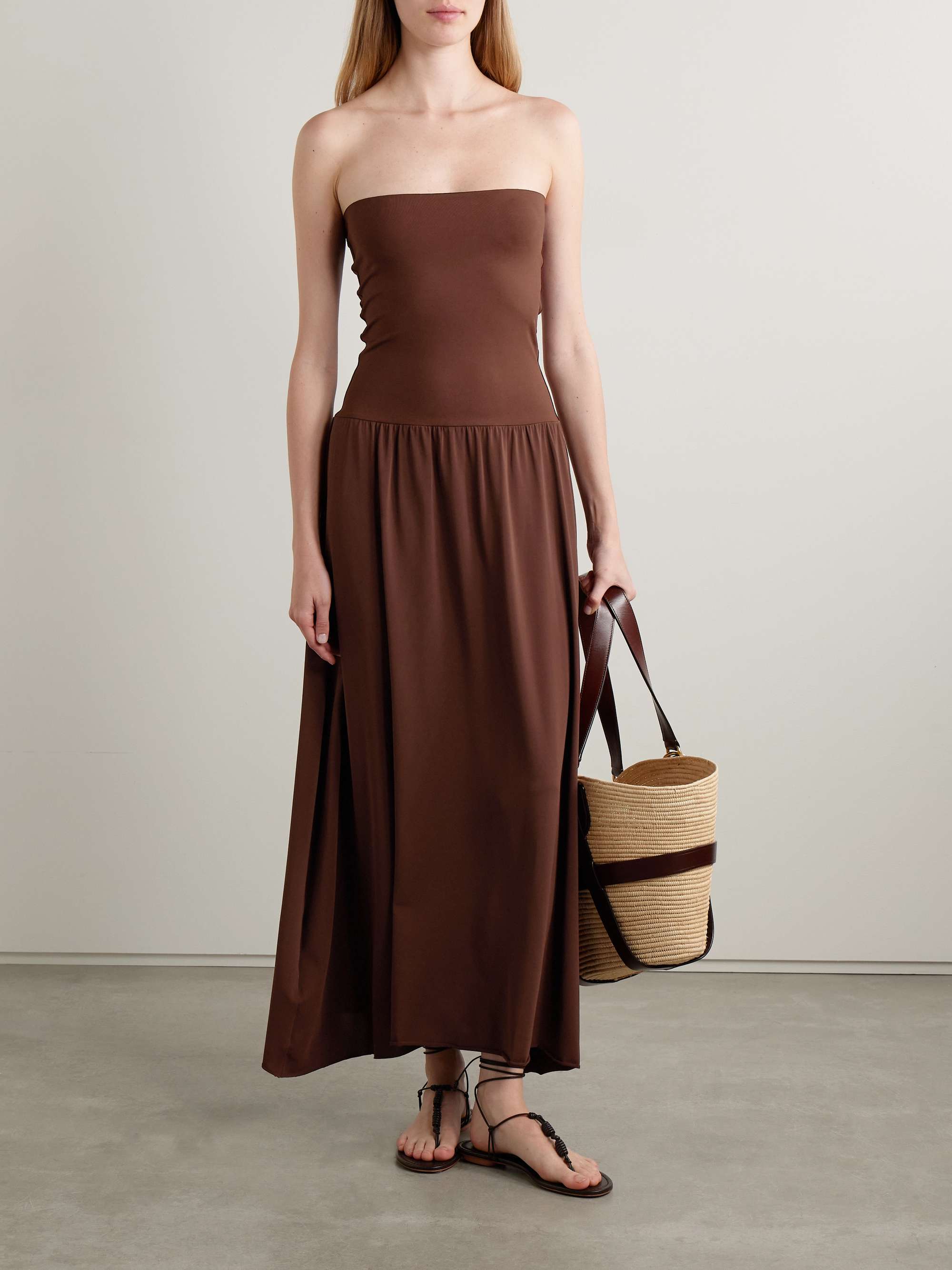 Oda strapless stretch-jersey maxi dress view