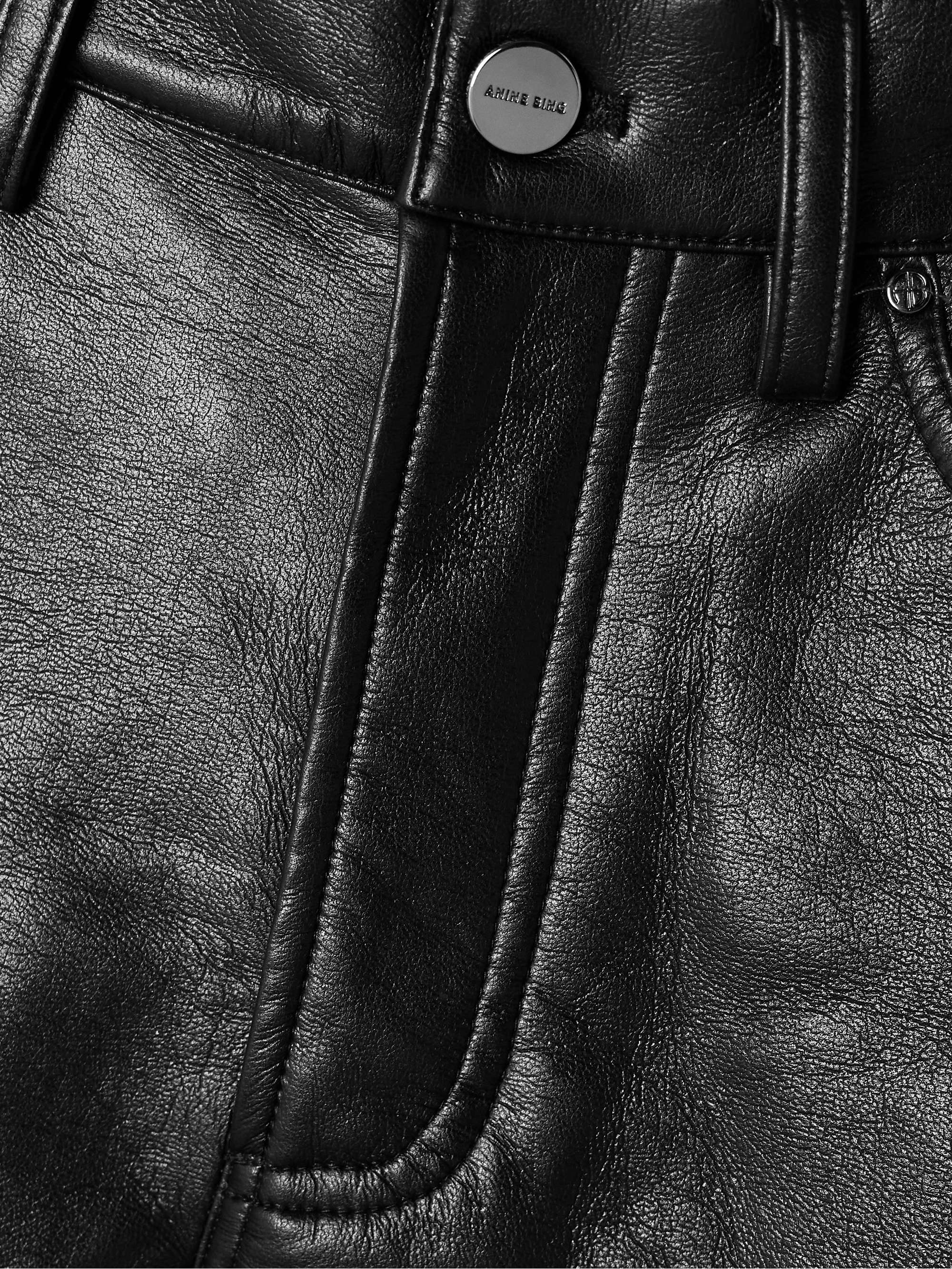 Bruno coated woven straight-leg pants view
