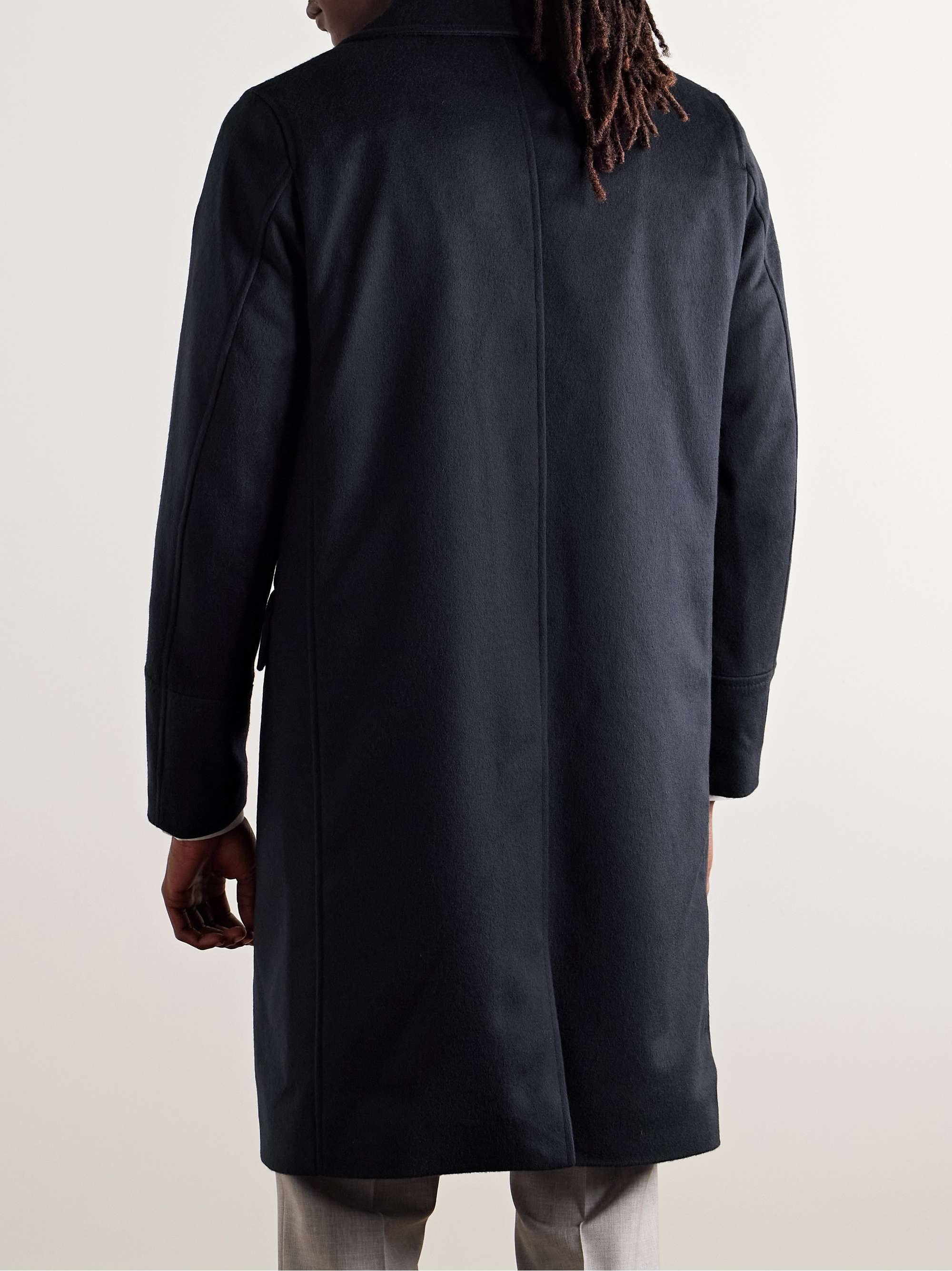 Double-Breasted Wool and Cashmere-Blend Felt Coat view