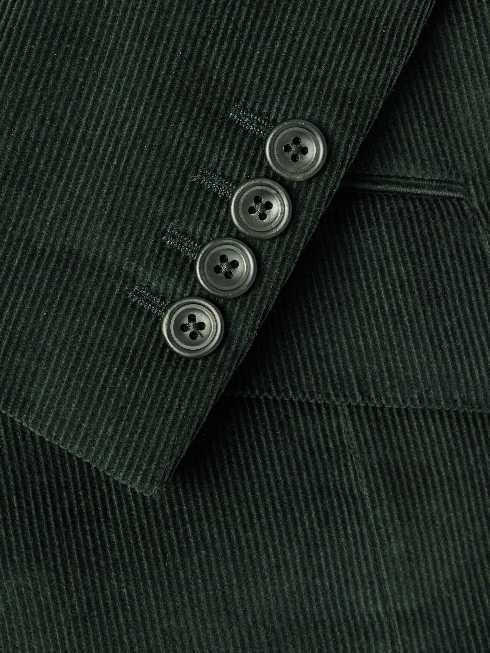 Slim-Fit Double-Breasted Cotton-Corduroy Blazer view