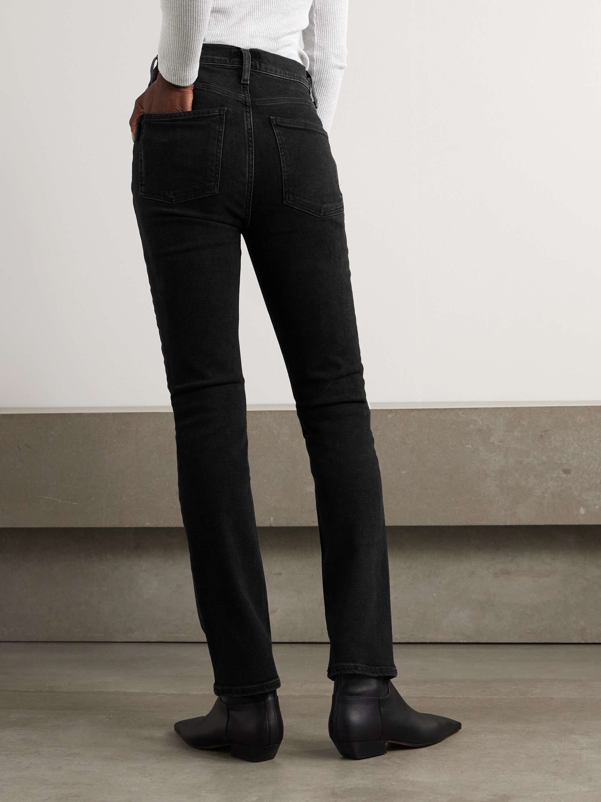 + NET SUSTAIN Freya high-rise slim-leg organic jeans view
