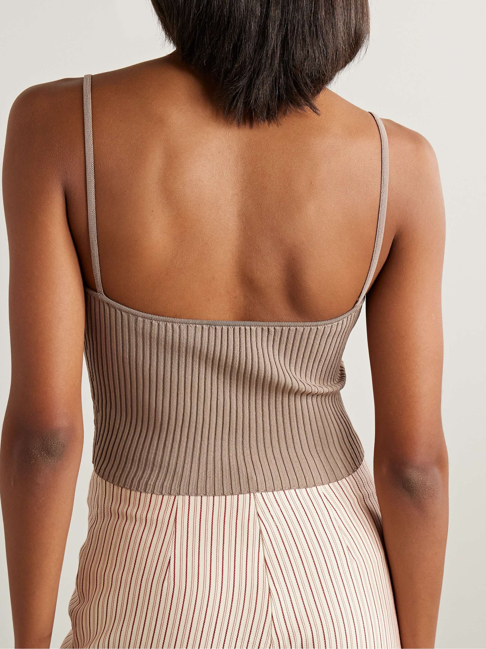 Soleil ribbed-knit tank view