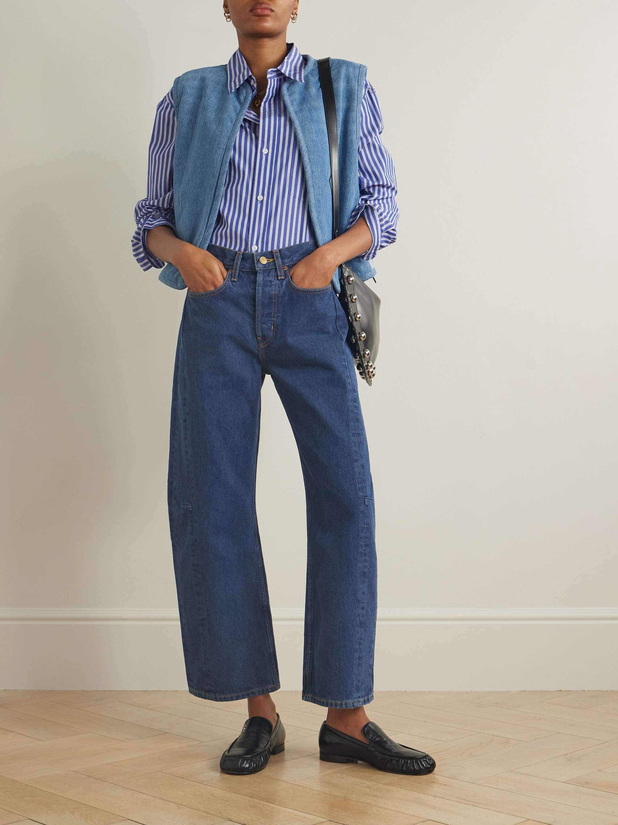 Lasso high-rise barrel-leg jeans view