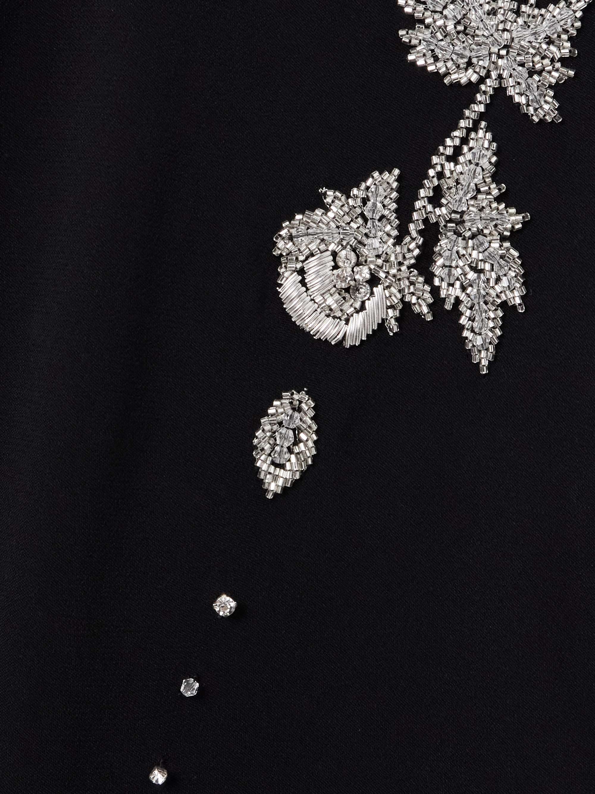 Cutout crystal-embellished embroidered crepe halterneck gown view