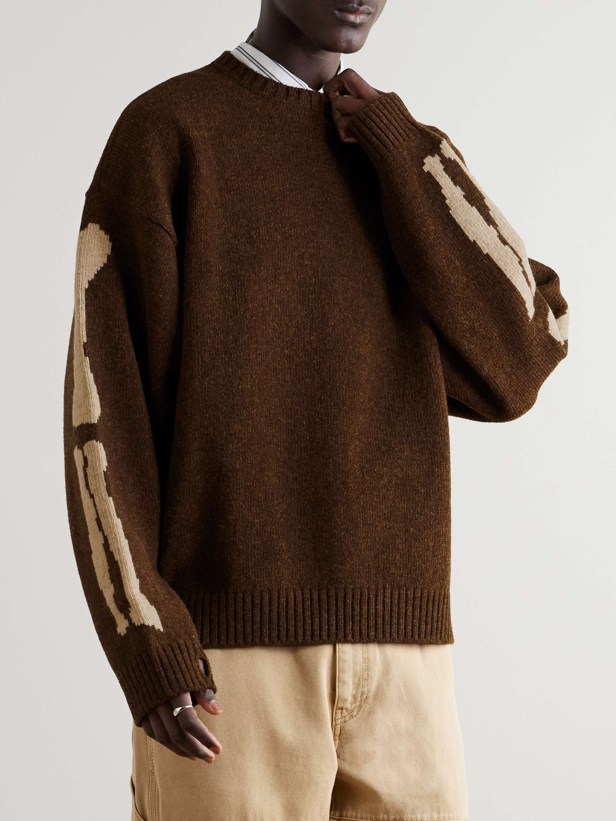 Oversized Intarsia Wool Sweater view