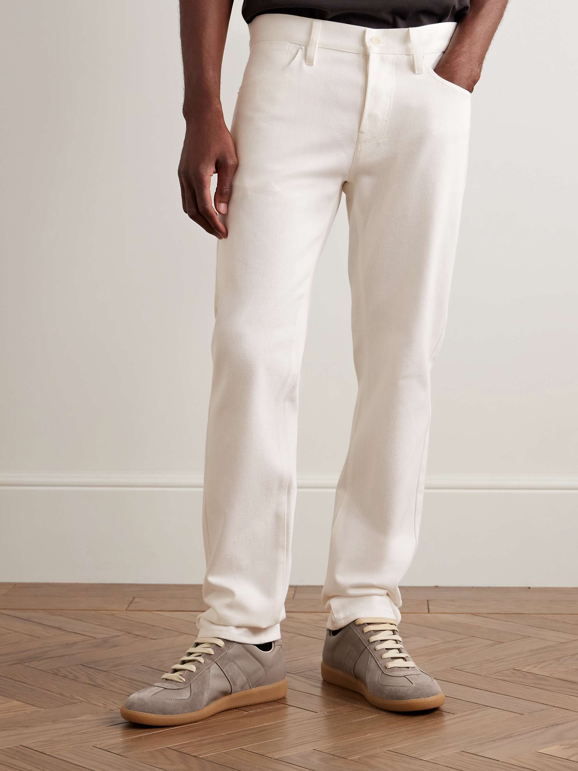 Anthony Slim-Fit Straight-Leg Cotton-Twill Trousers view