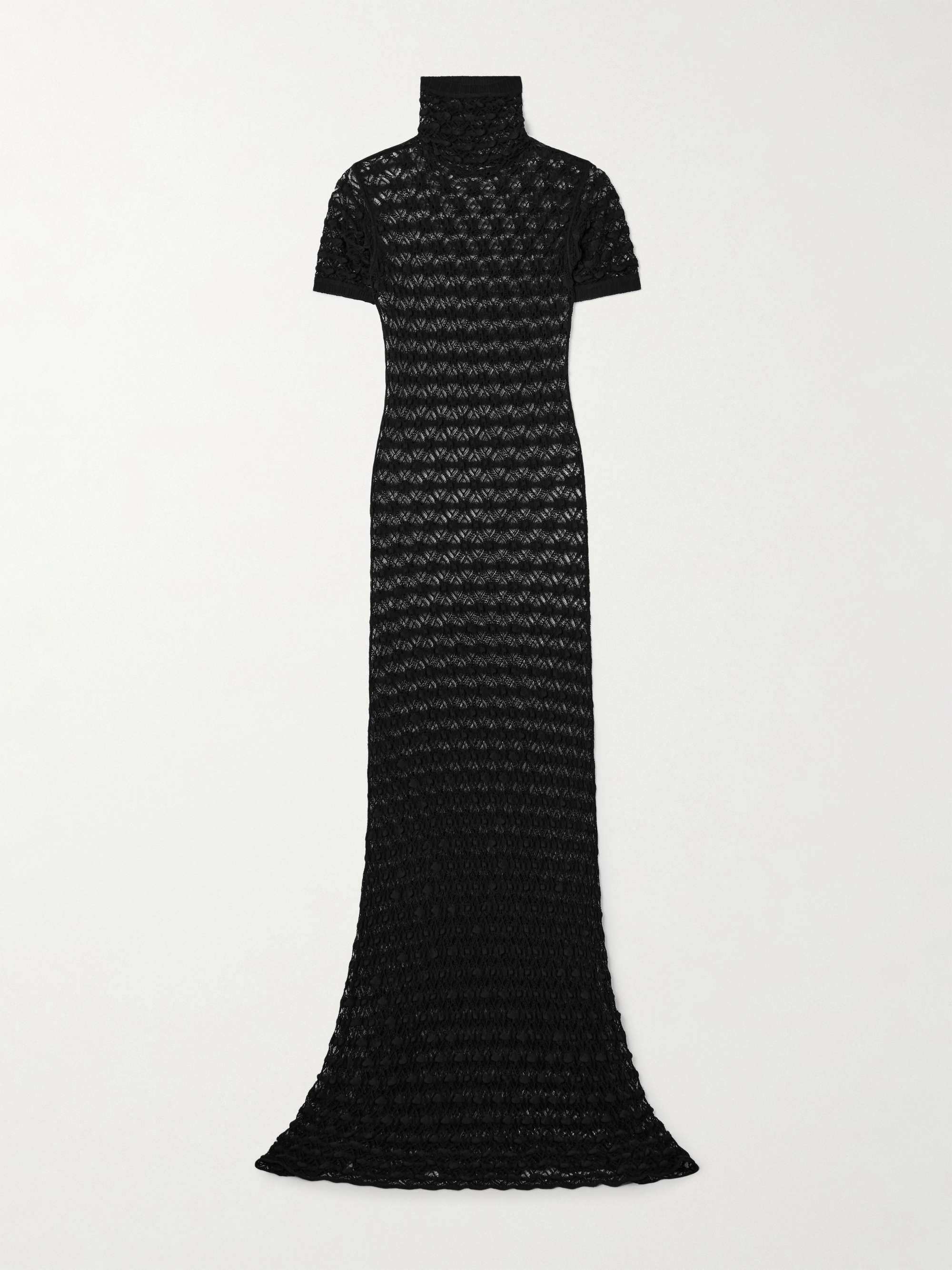 Open-knit turtleneck maxi dress view