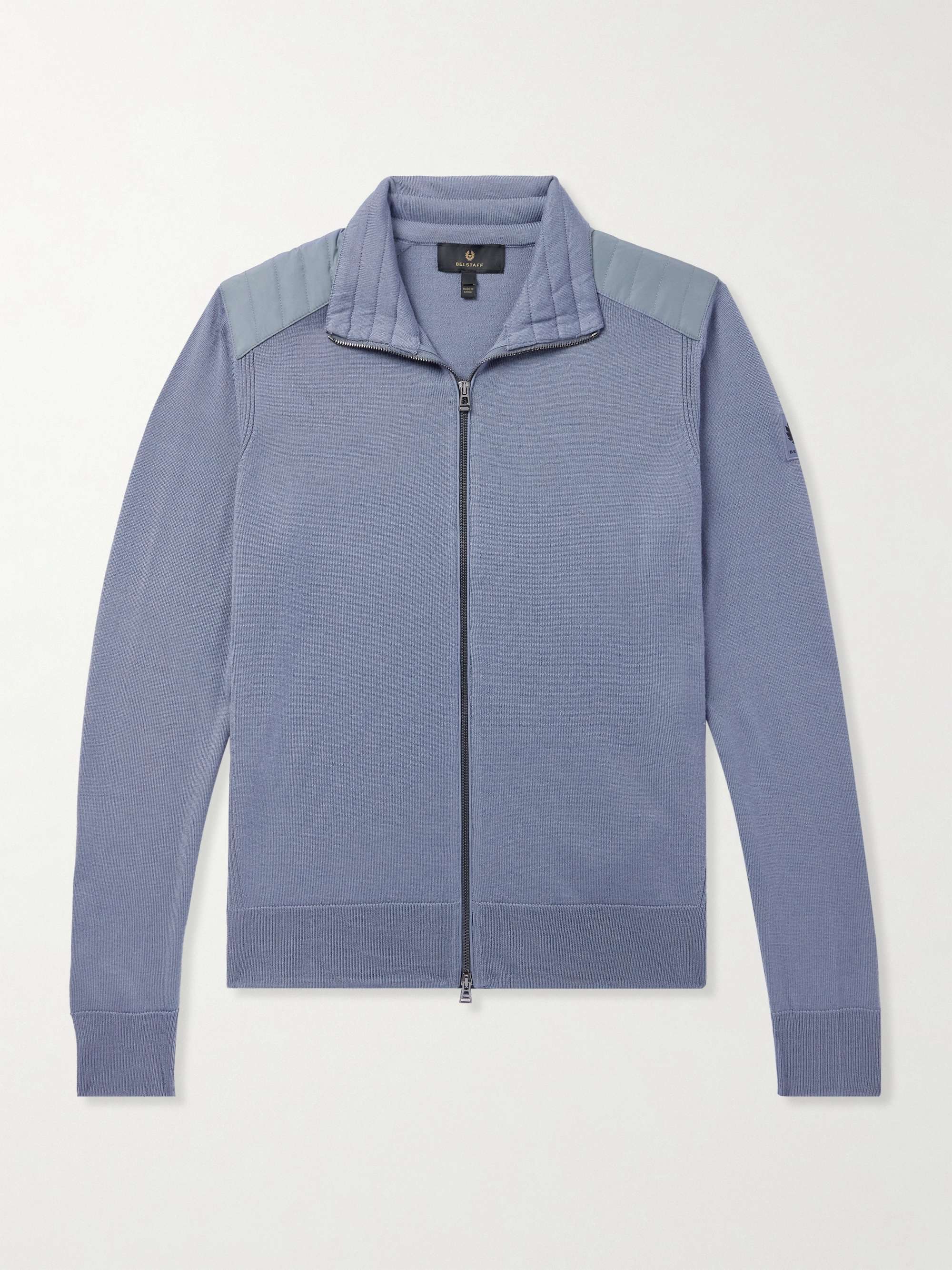 Kelby Slim-Fit Shell-Trimmed Wool Zip-Up Cardigan view