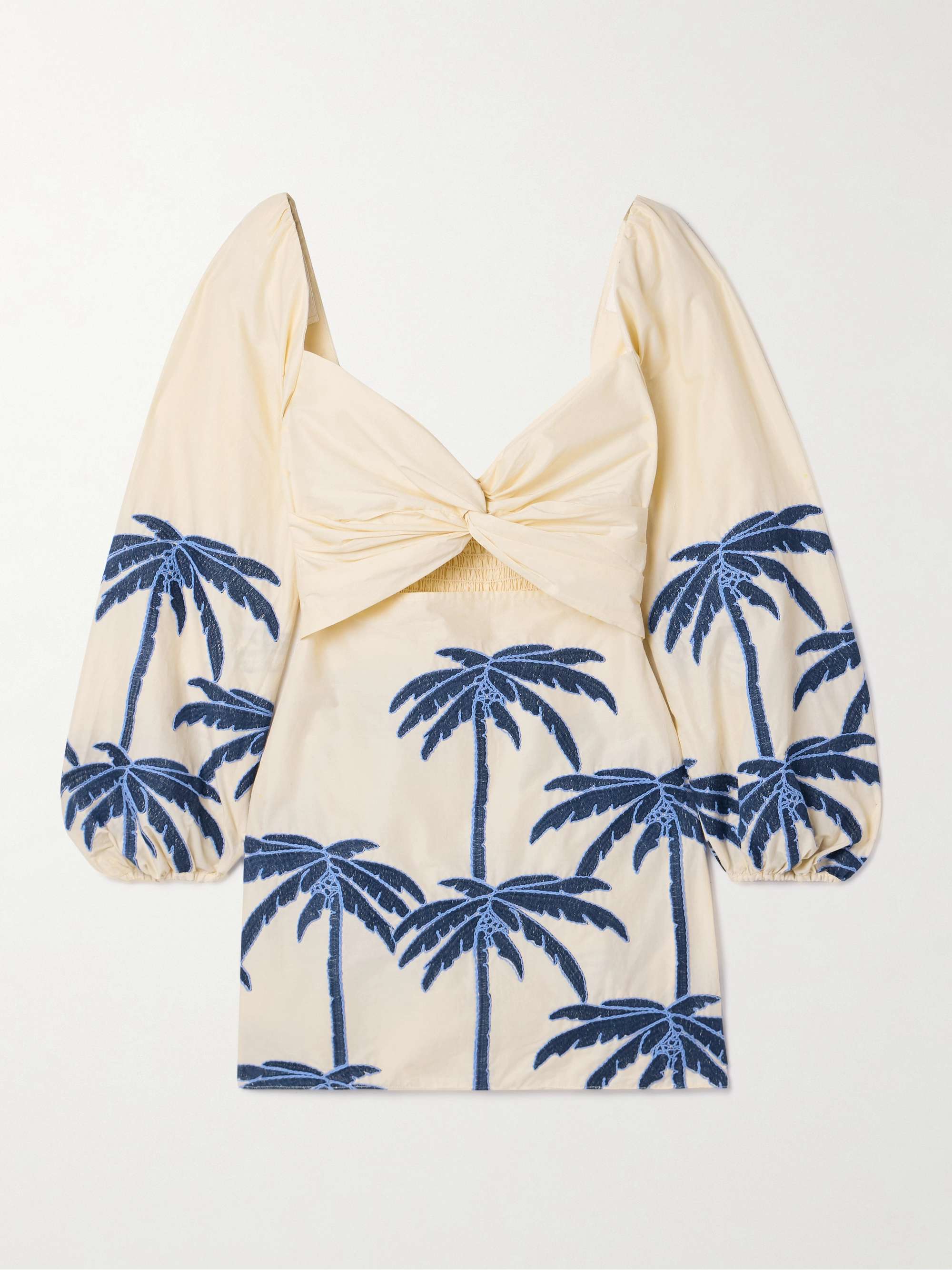 The Power of the Sea cutout embroidered cotton-blend voile mini dress view