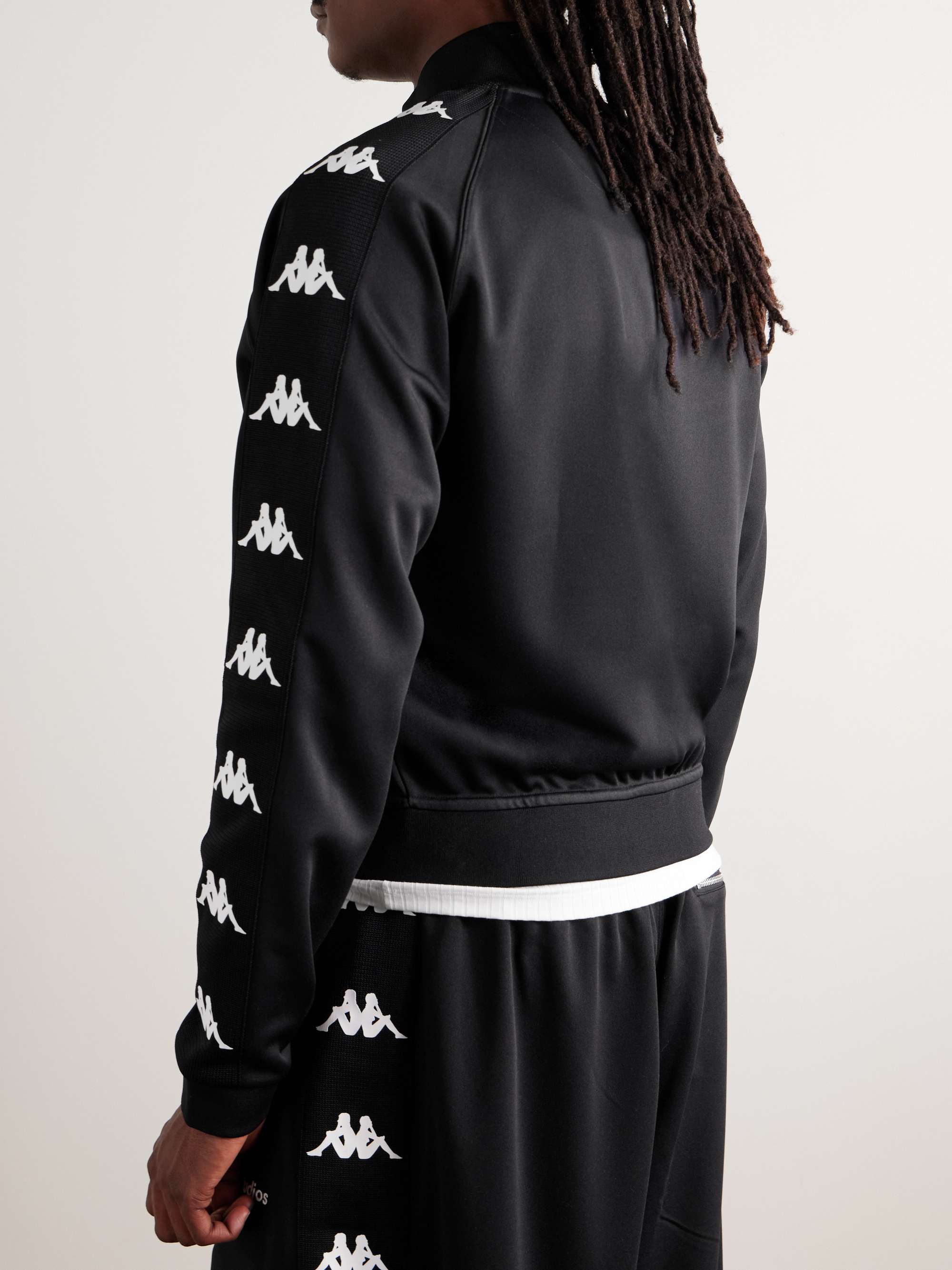 + Kappa Webbing-Trimmed Logo-Embroidered Tech-Jersey Track Jacket view
