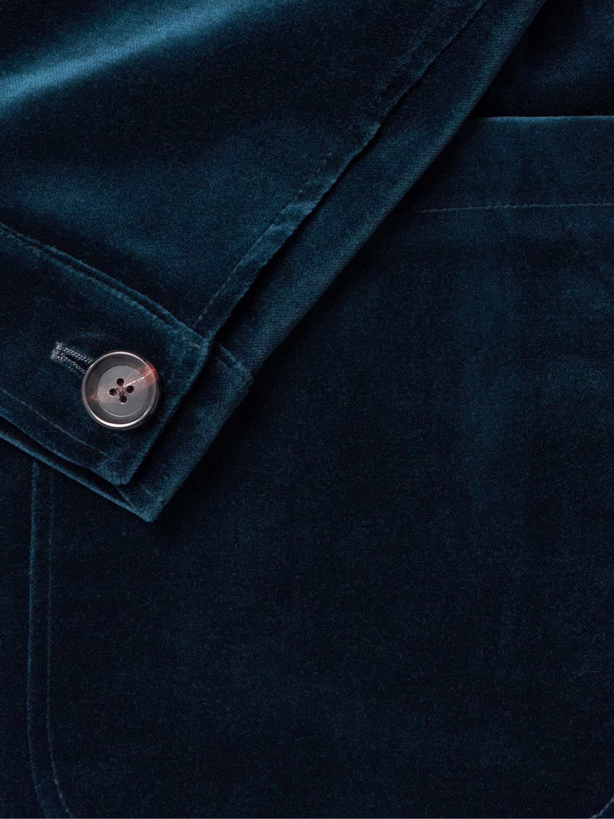 Double-Breasted Cotton-Velvet Blazer view