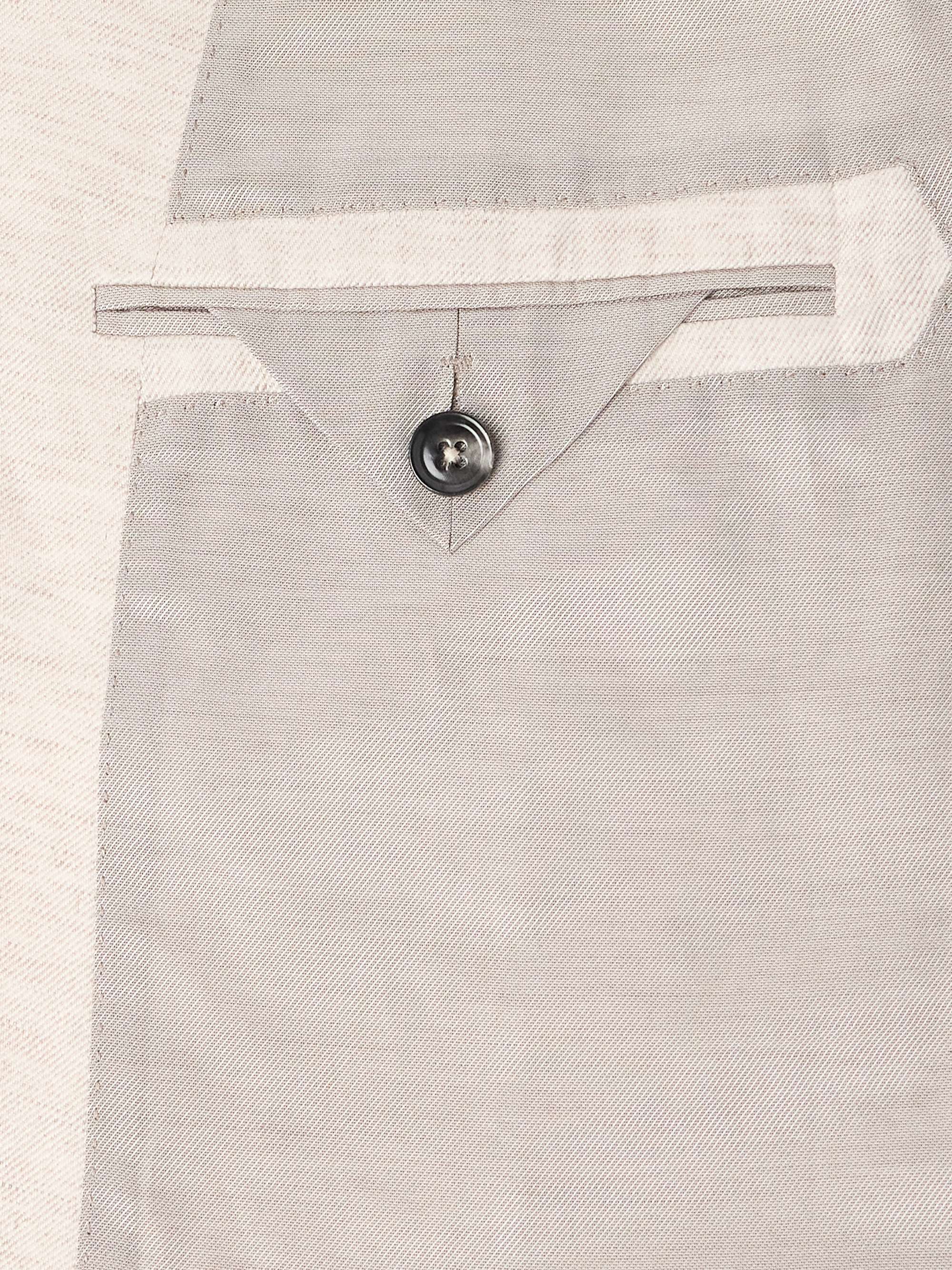 Double-Breasted Linen-Twill Suit Jacket view