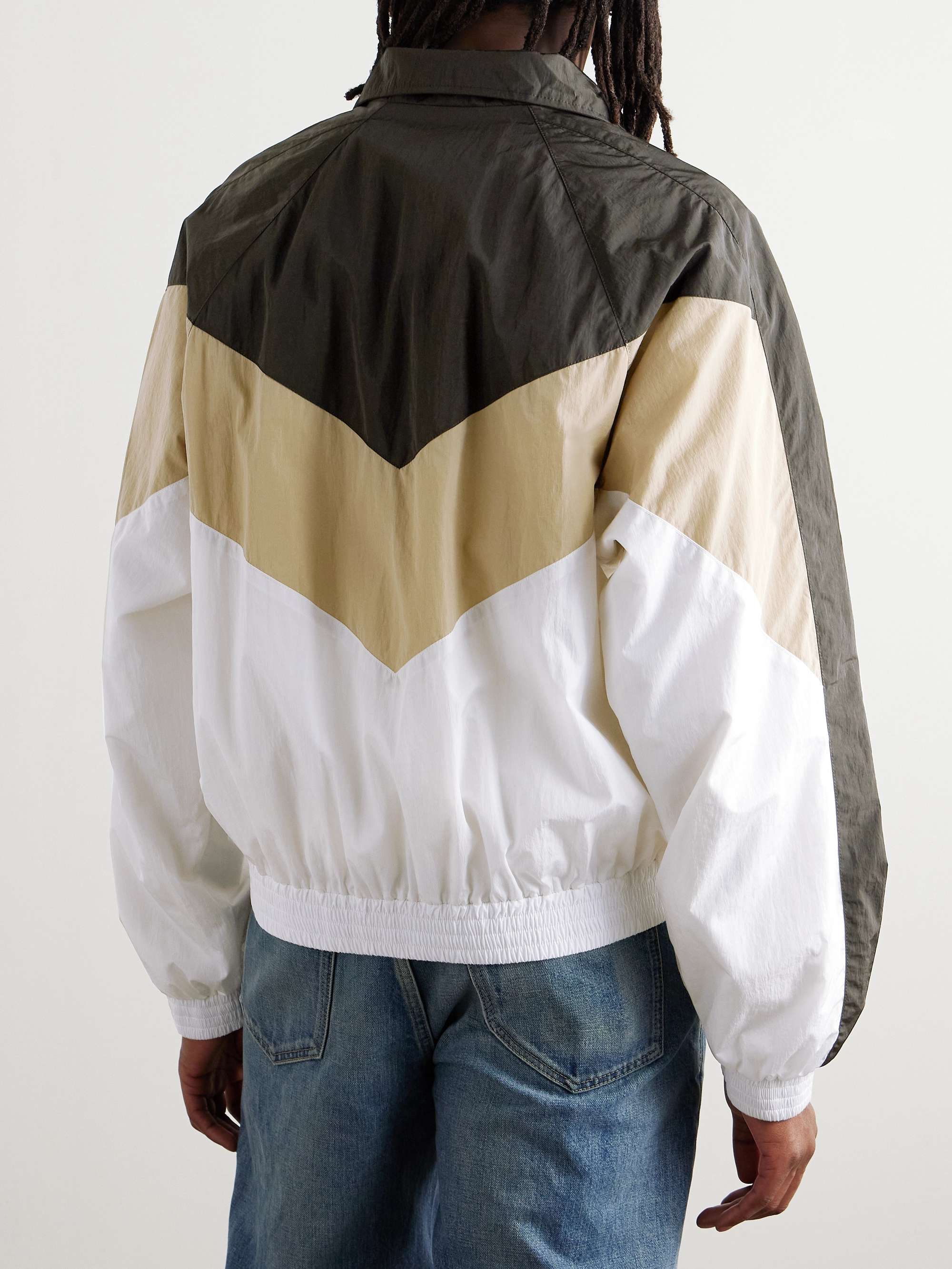 Logo-Print Panelled Shell Track Jacket view