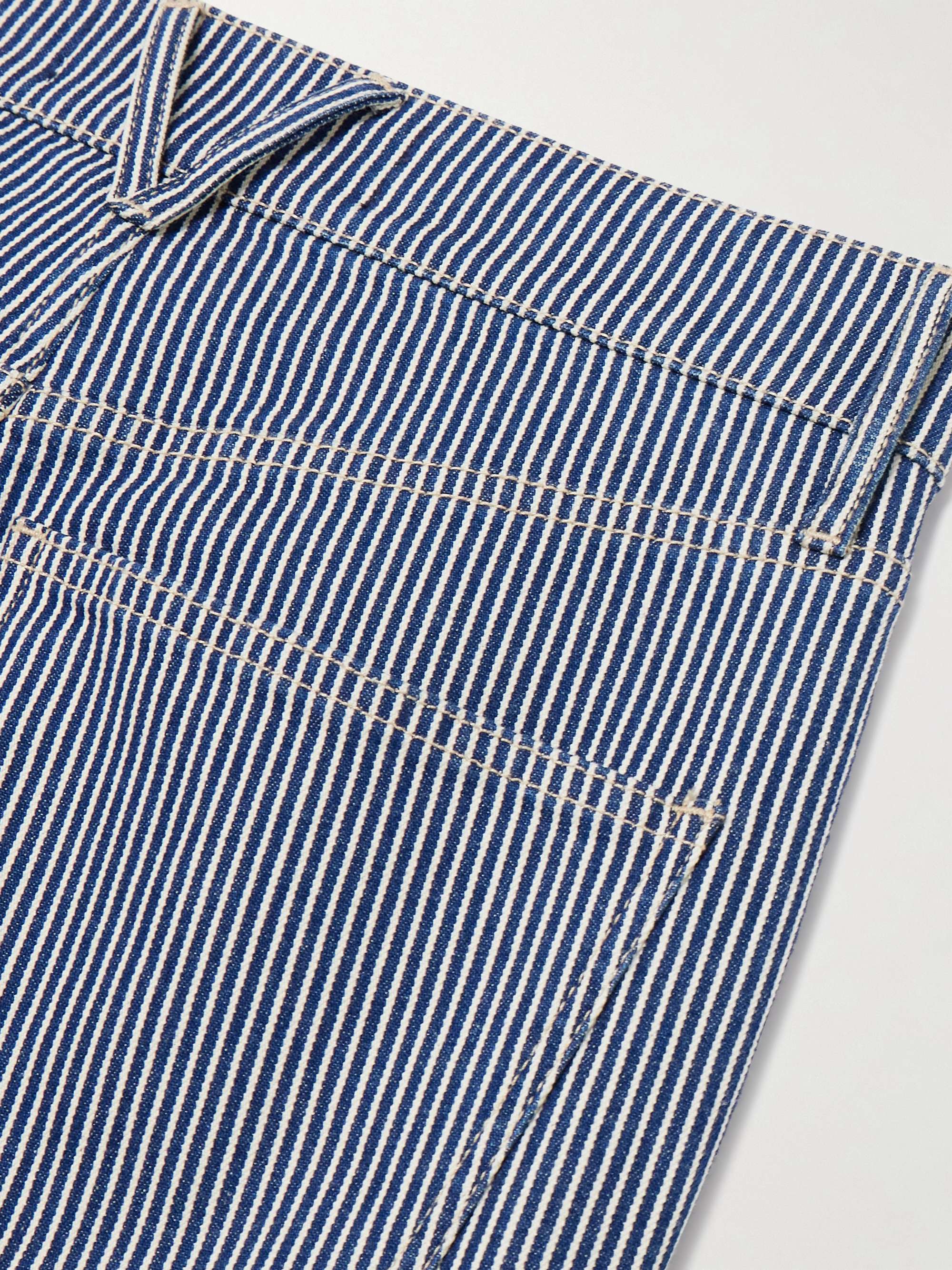 Crosbie striped high-rise wide-leg jeans view