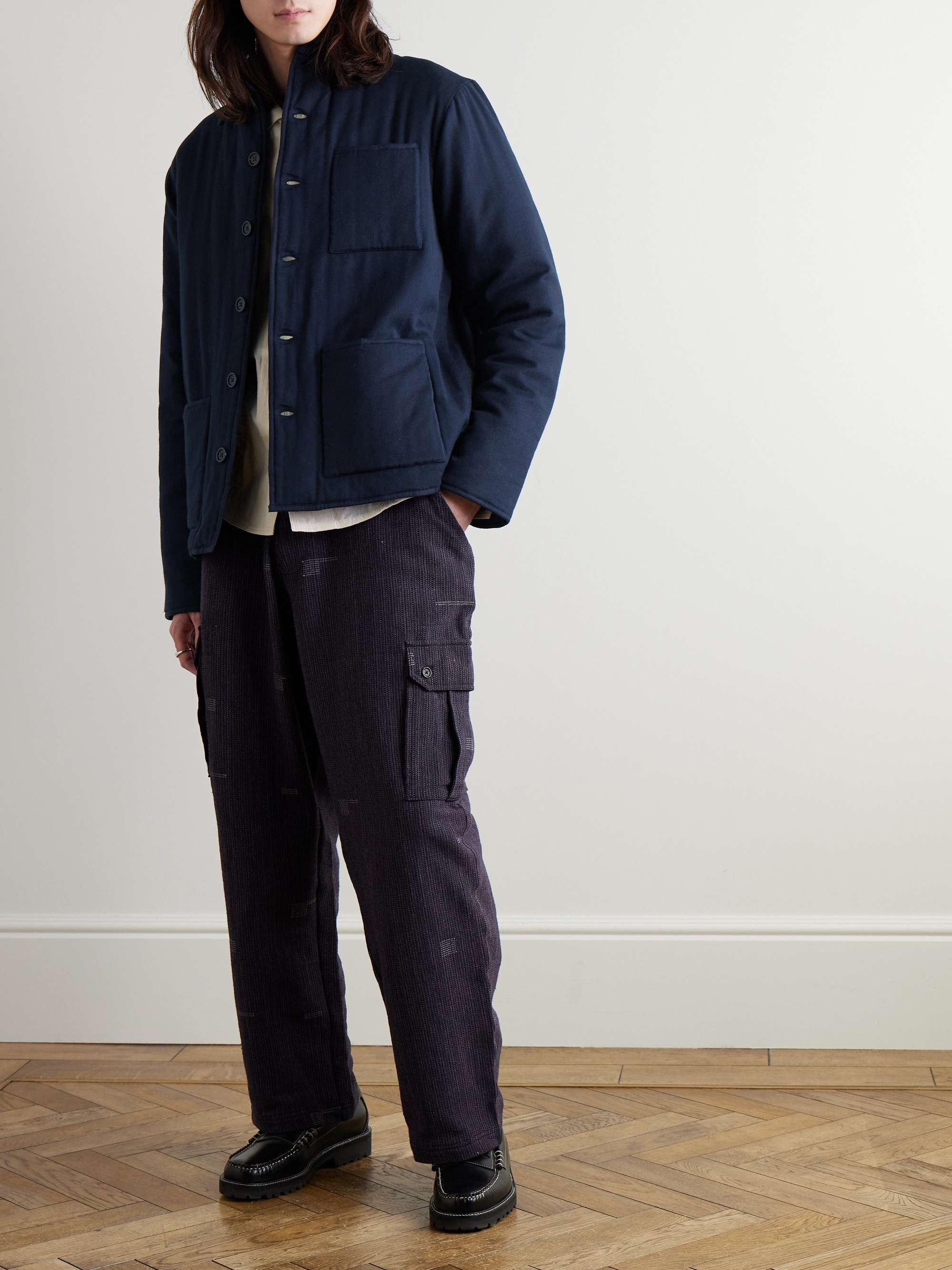 Paris Padded Herringbone Cotton Shirt Jacket view