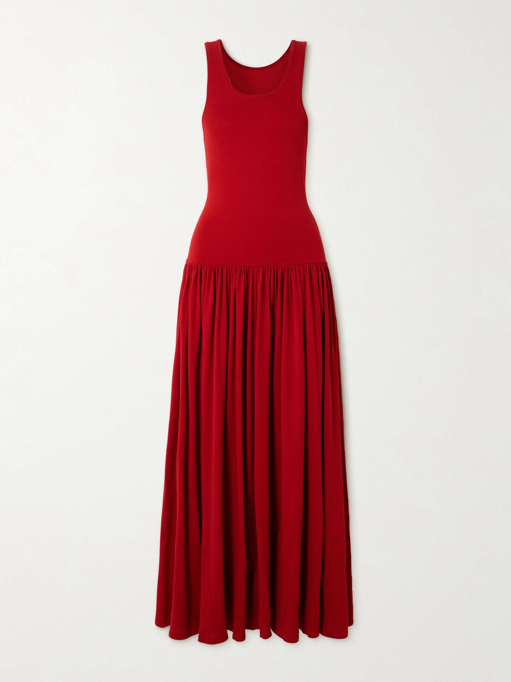 Jada gathered knitted maxi dress view