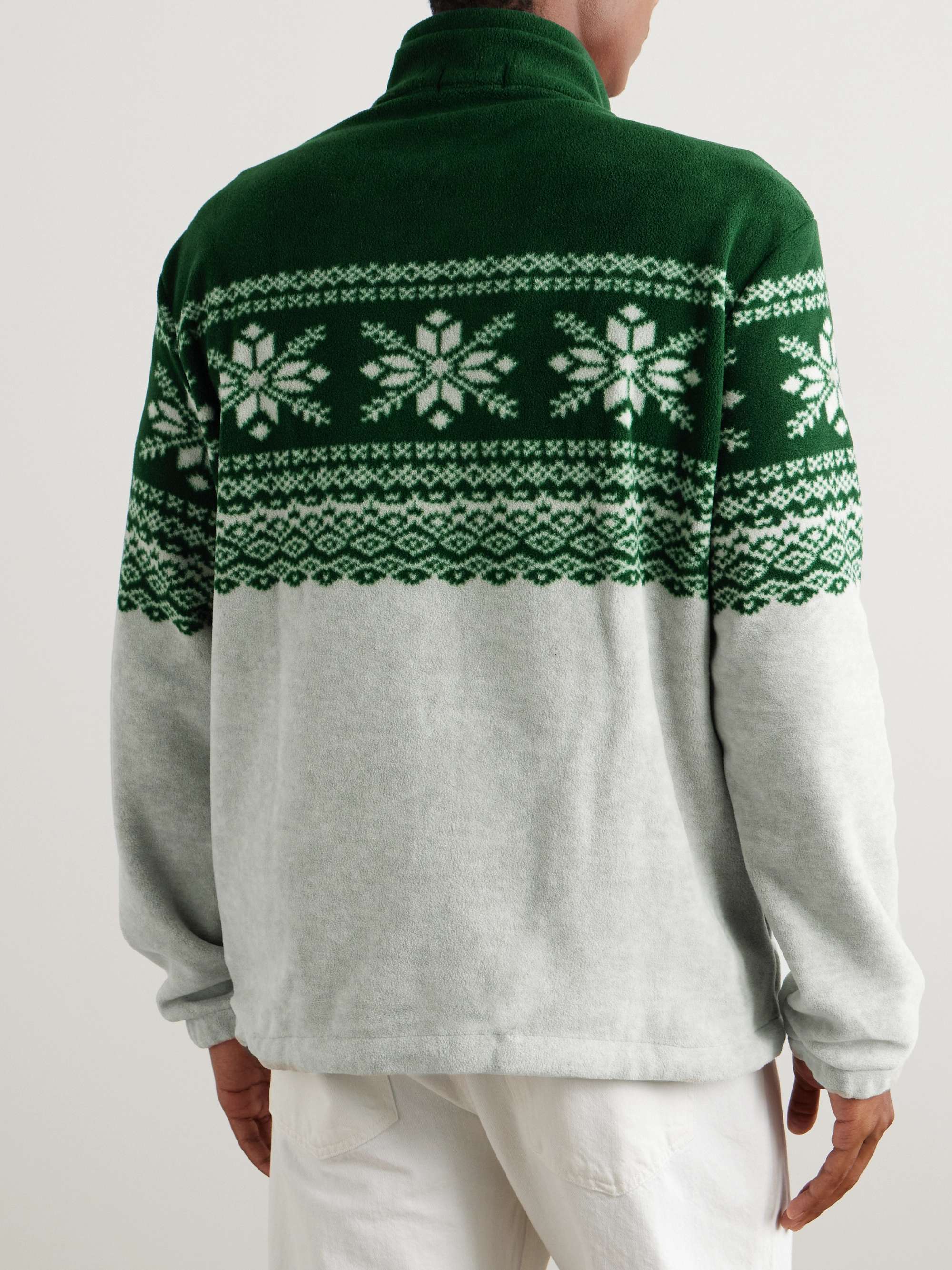 Fair Isle Recycled Fleece Half-Zip Sweatshirt view