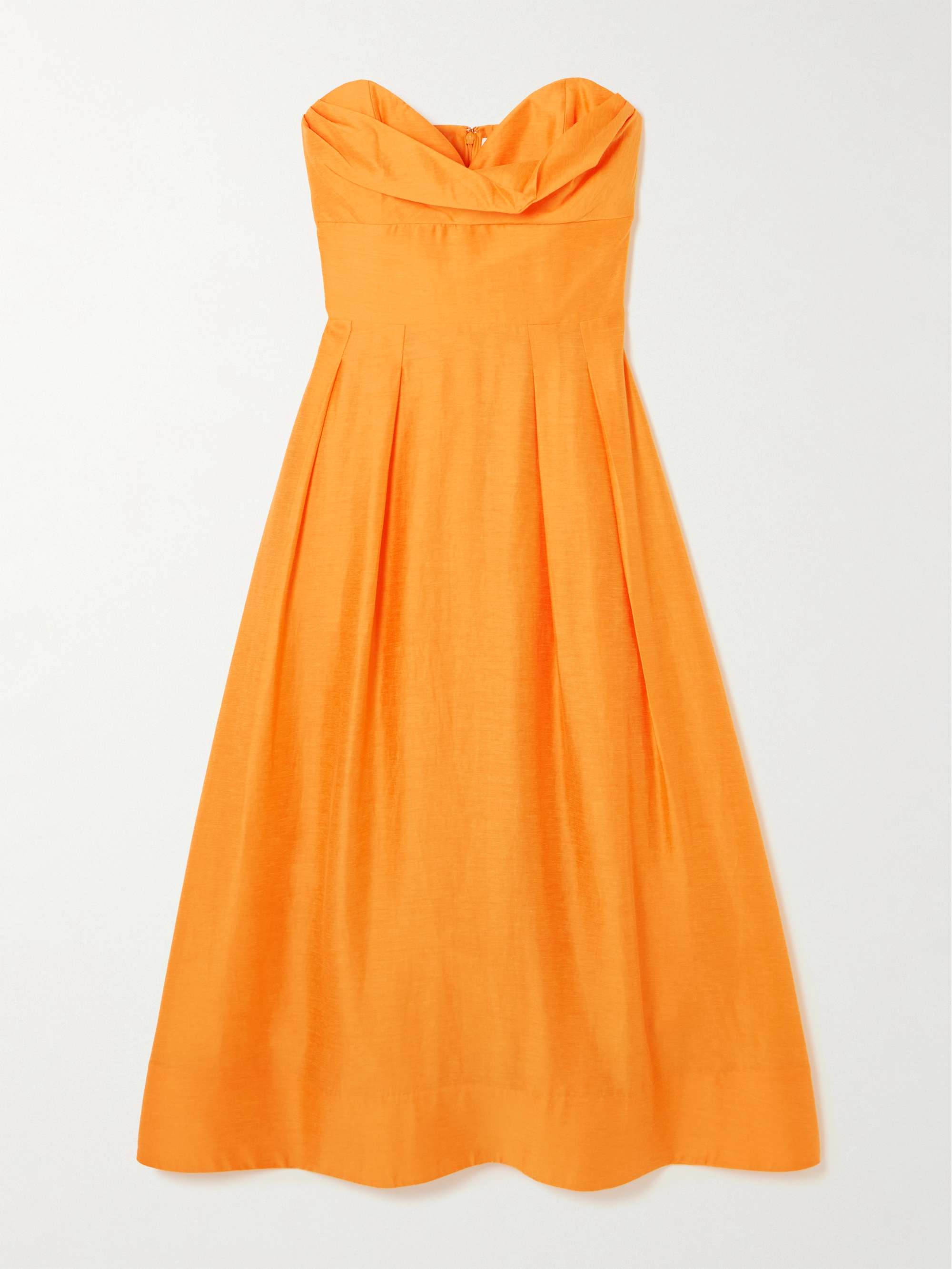 Cera strapless draped pleated Lyocell-blend midi dress view