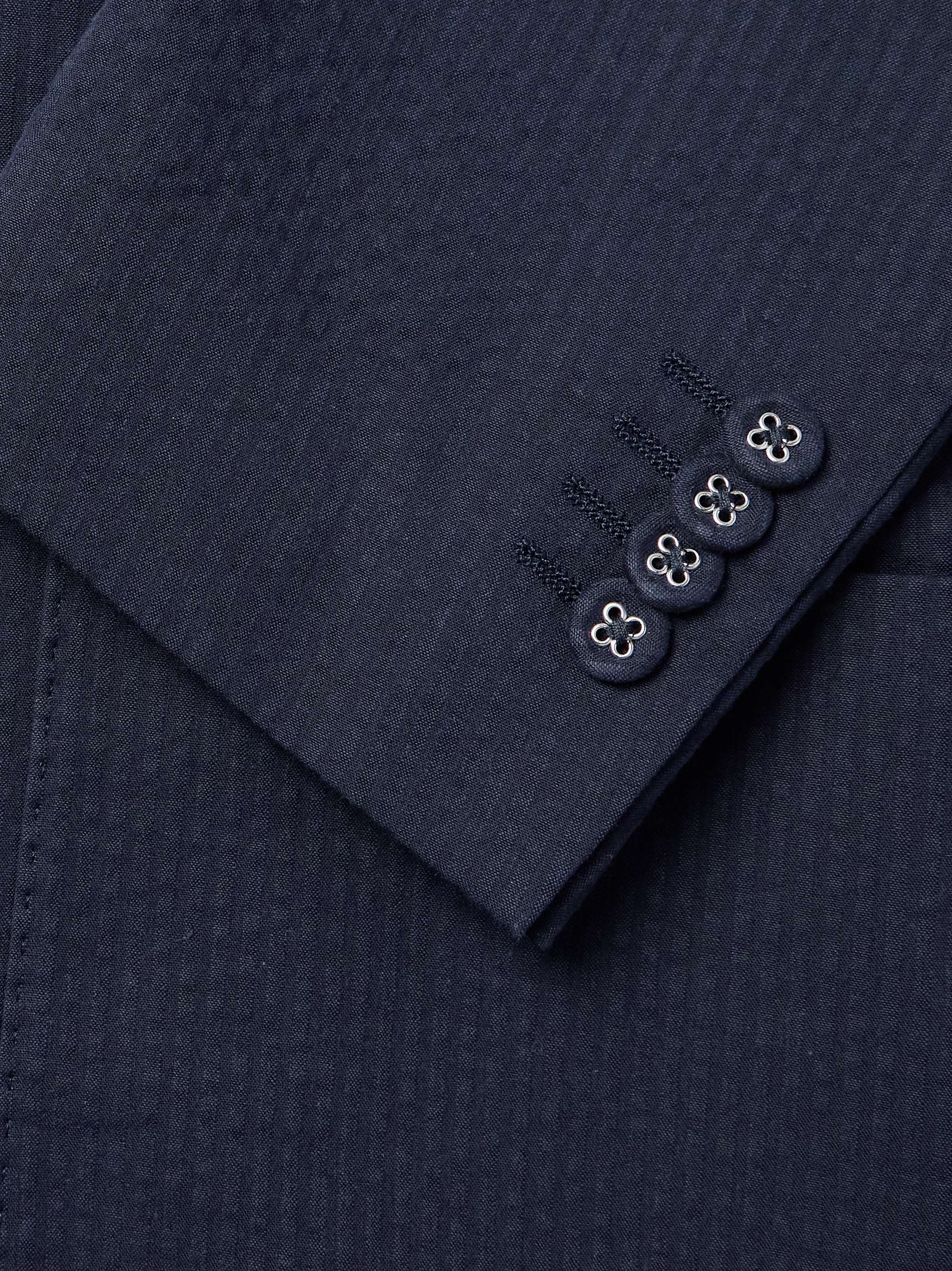 Leon Double-Breasted Striped Cotton-Seersucker Jacket view