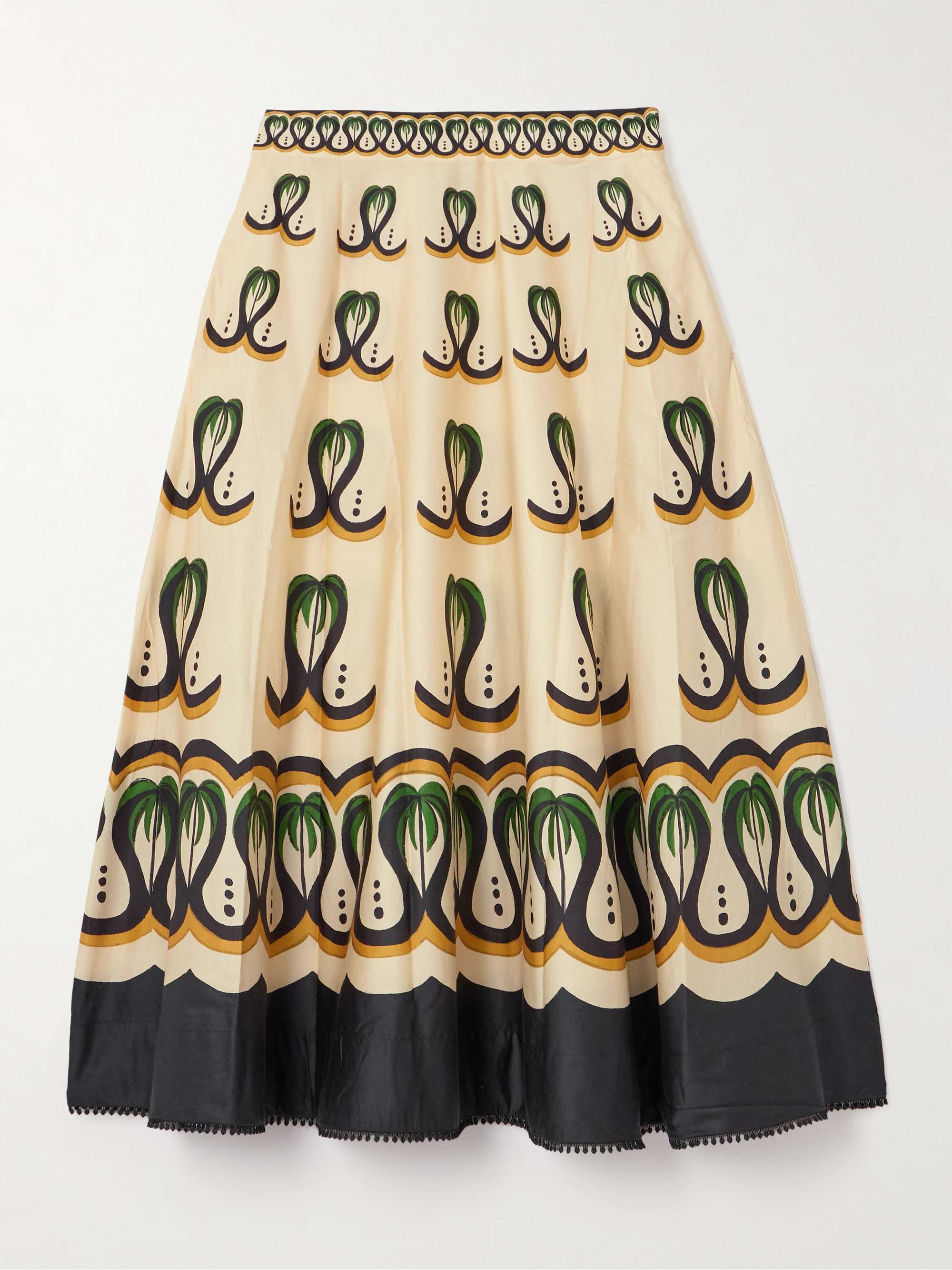 Coconut cotton-blend maxi skirt view