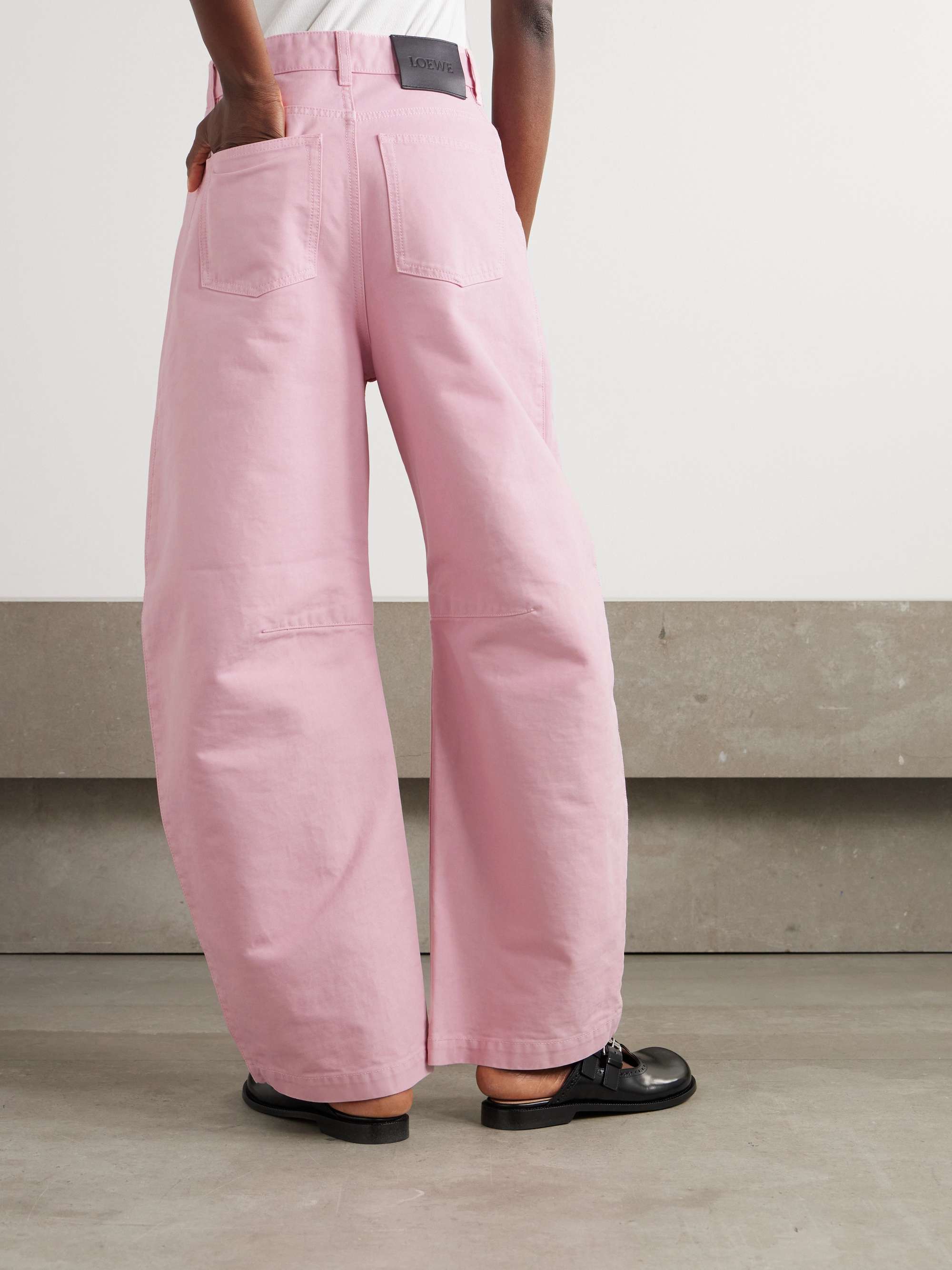 Low-rise barrel-leg jeans view