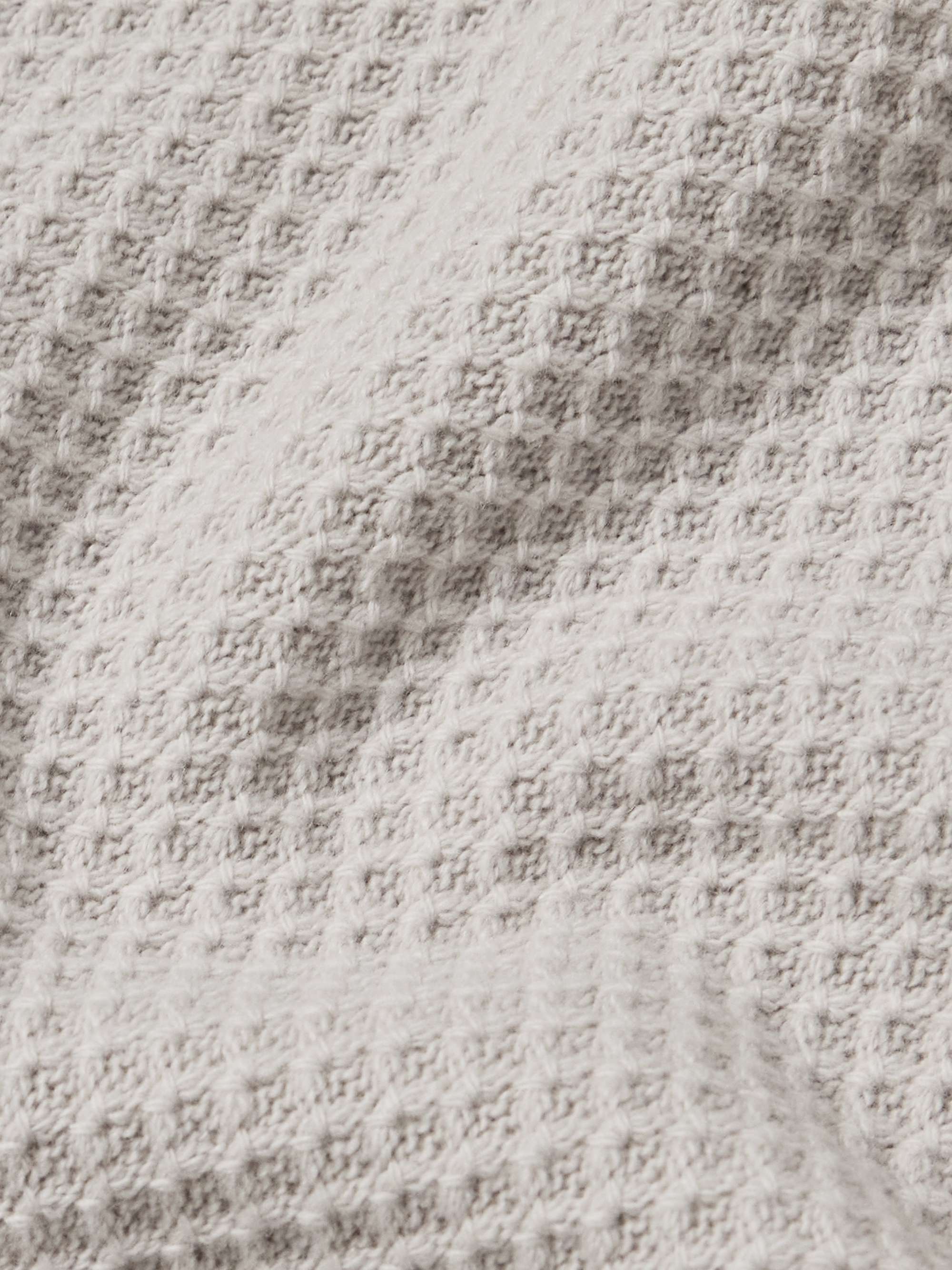 Honeycomb-Knit Wool Polo Shirt view