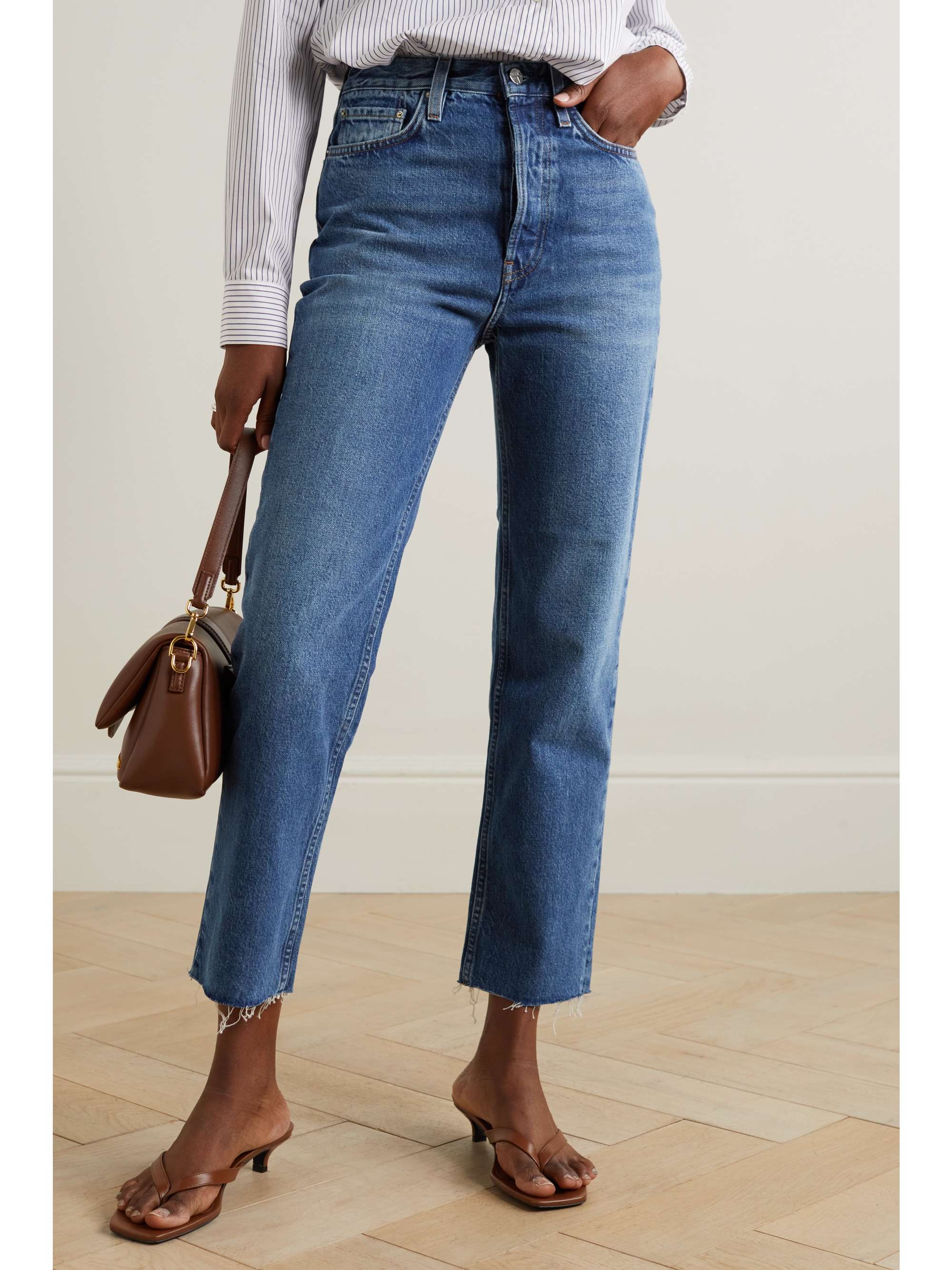 + NET SUSTAIN Classic Cut high-rise straight-leg organic jeans view