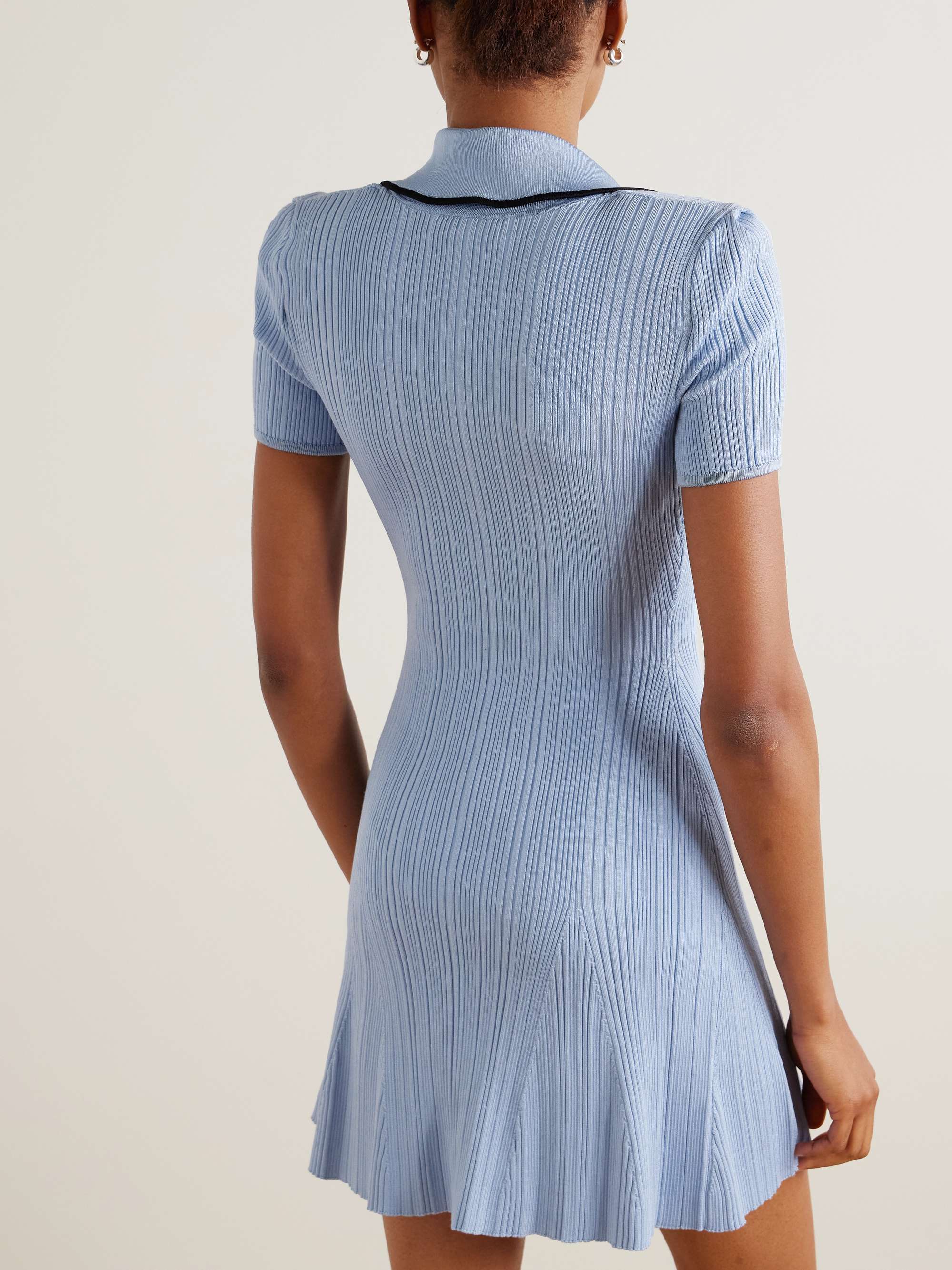 Ribbed-knit mini dress view