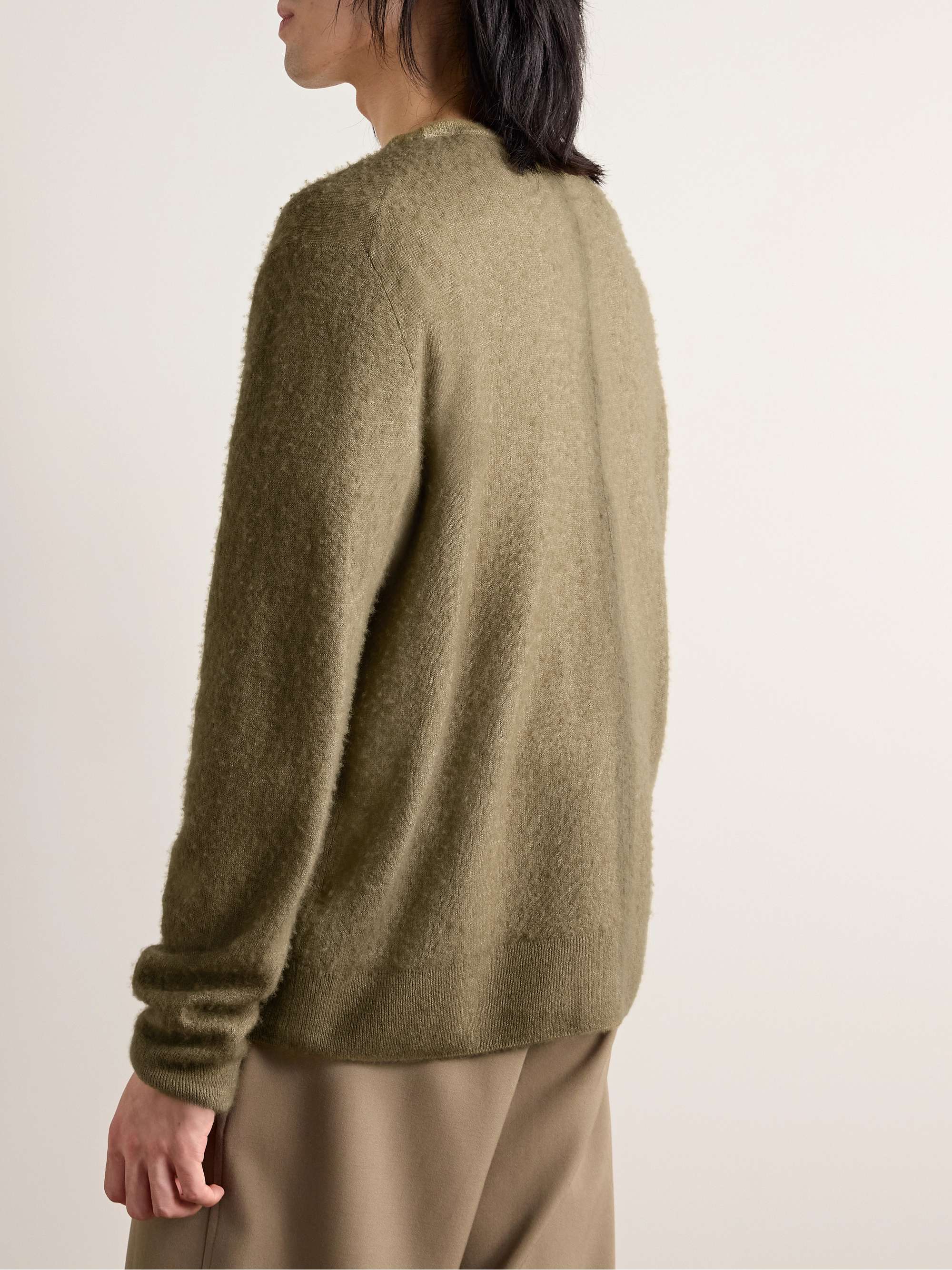 Michael Brushed Cashmere and Silk-Blend Sweater view