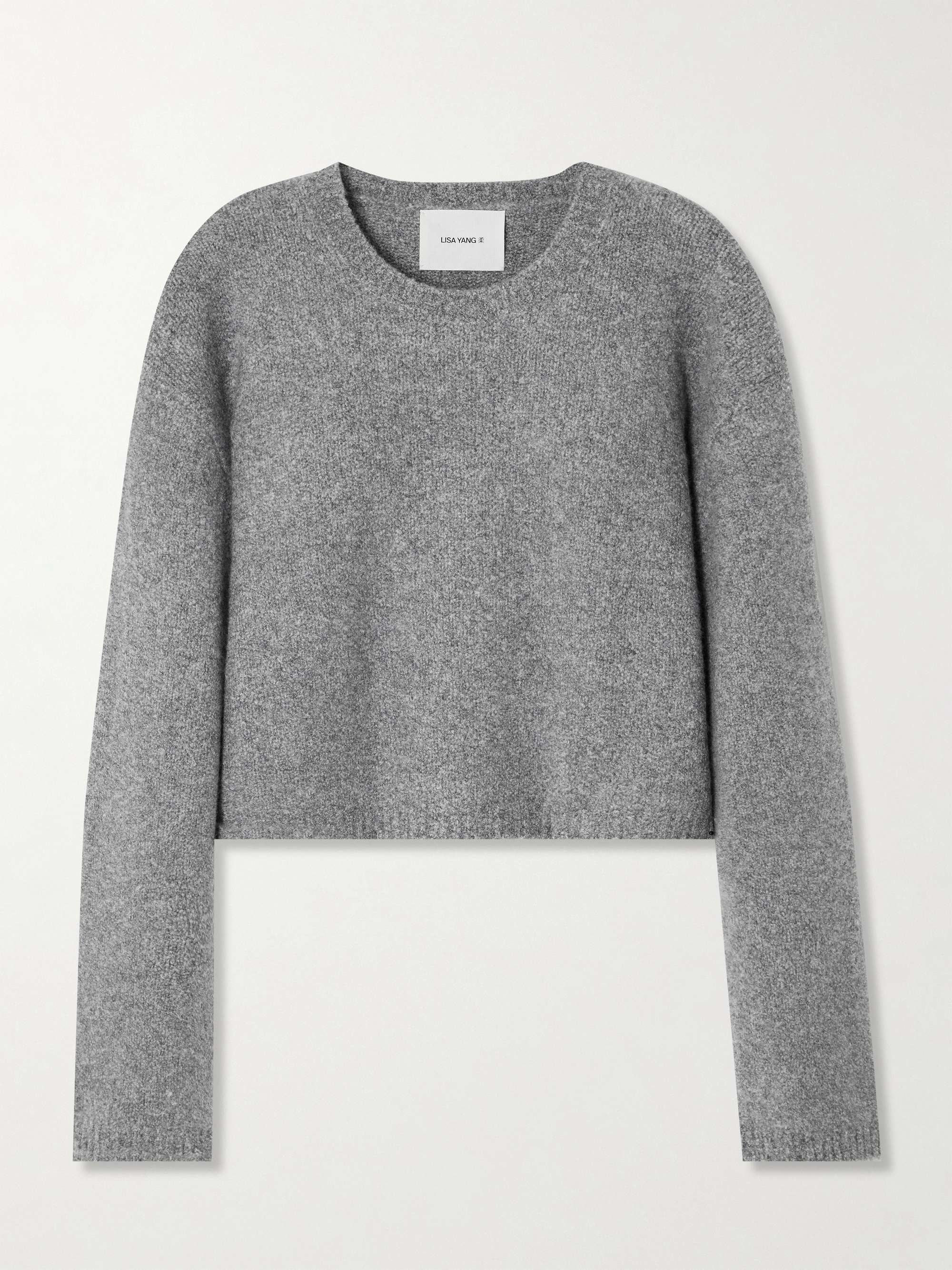 Hazelle cropped cashmere-blend sweater view