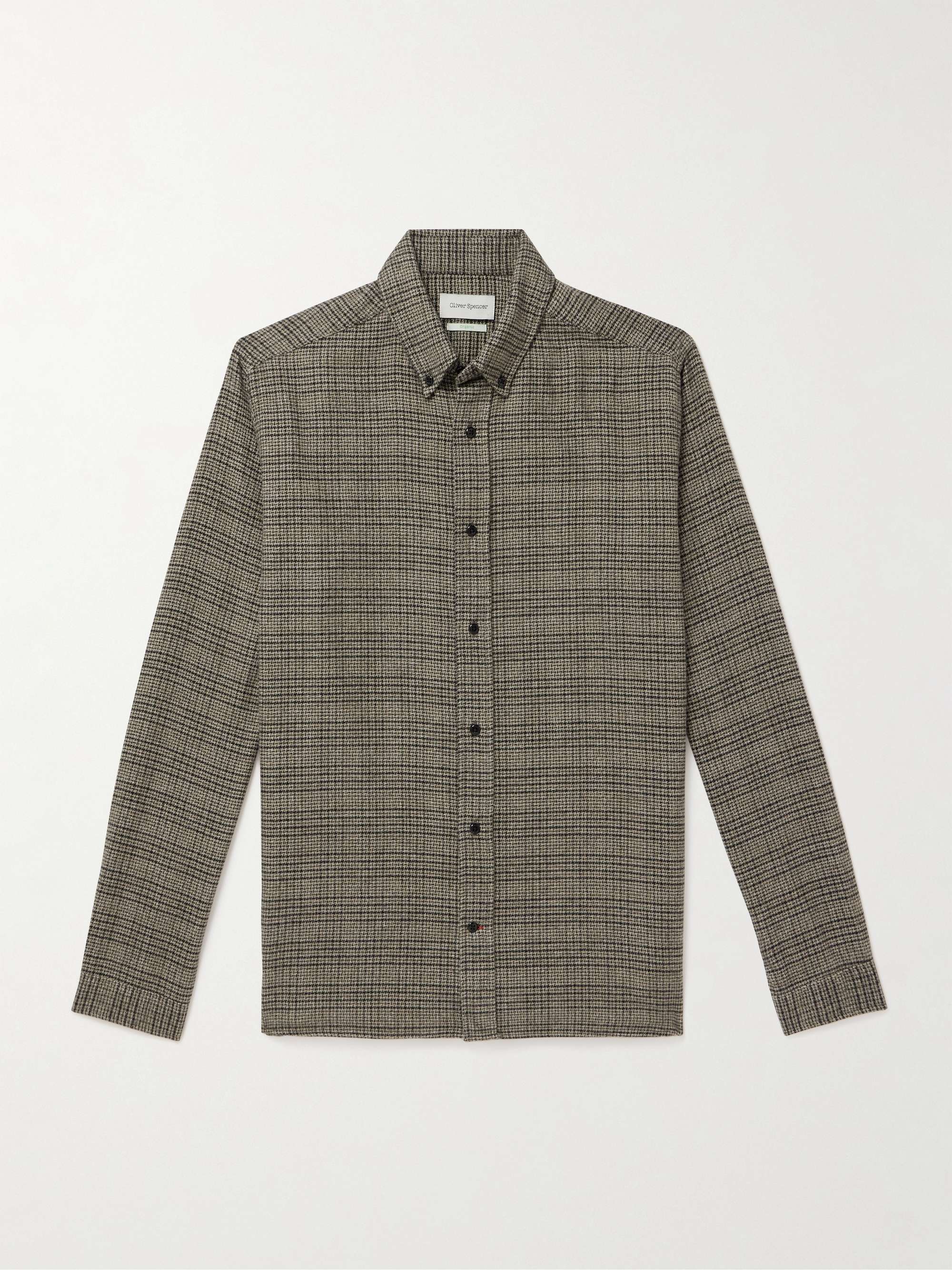 Brook Checked Organic Cotton-Flannel Shirt view