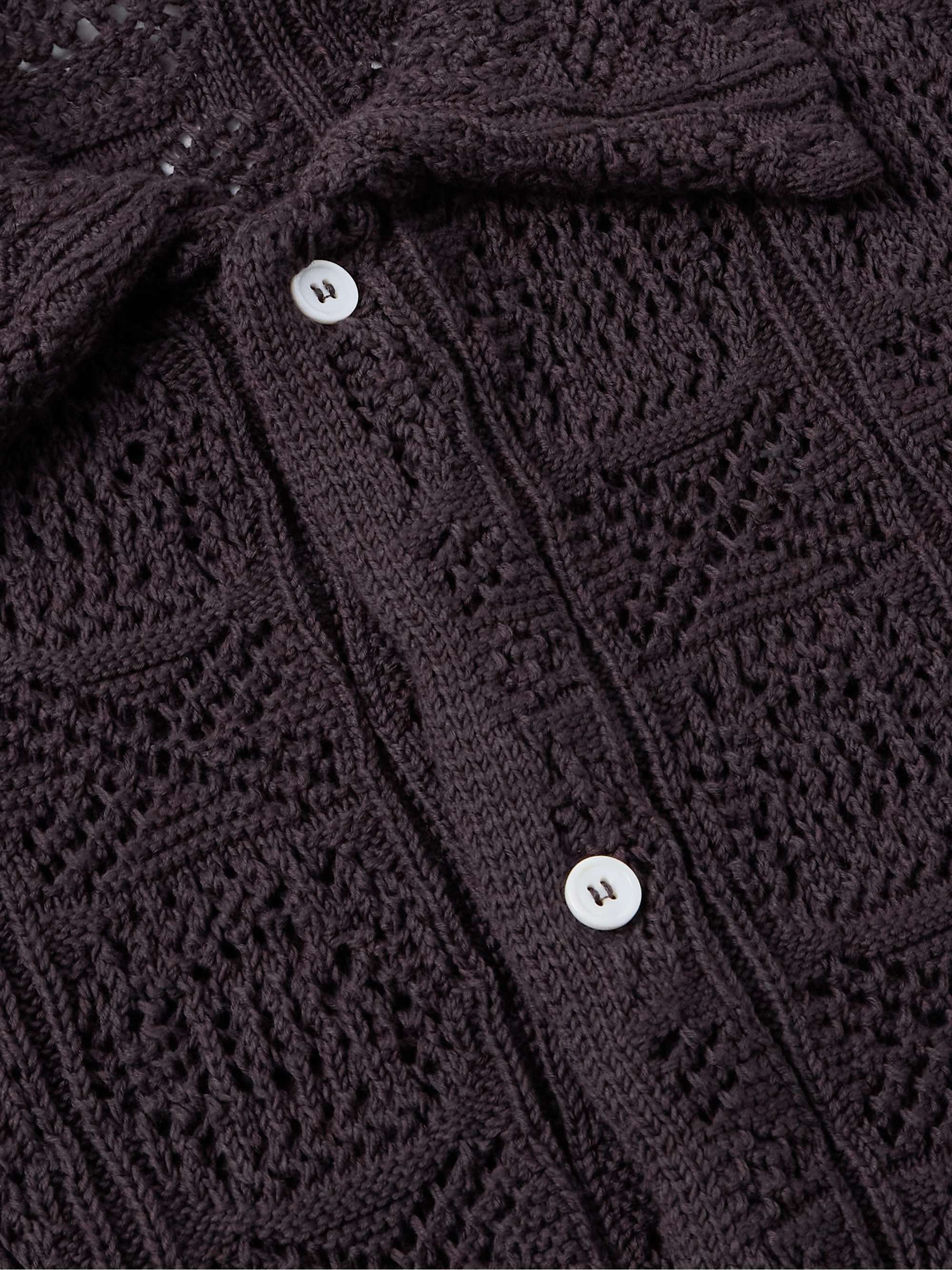 Myles Pointelle-Knit Cotton-Blend Cardigan view