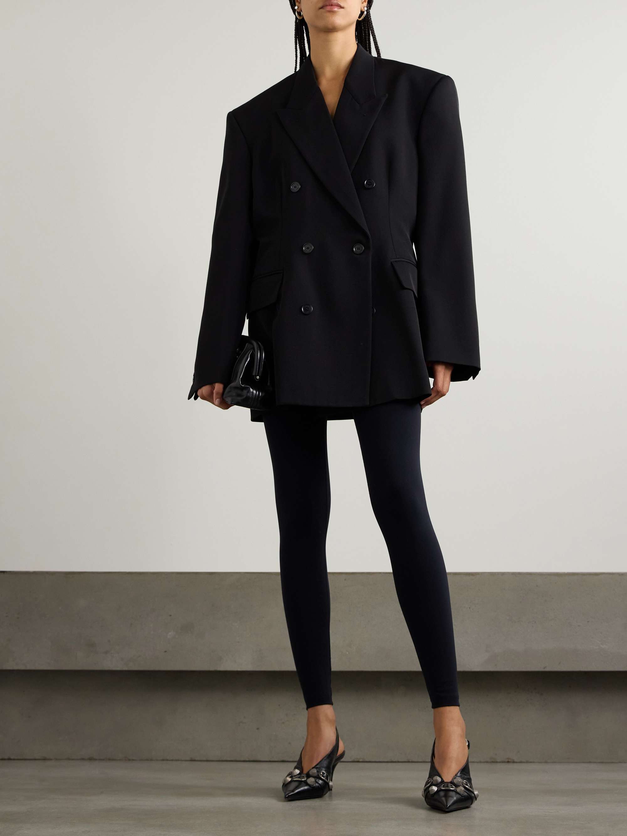 Logo-printed stretch-jersey leggings view